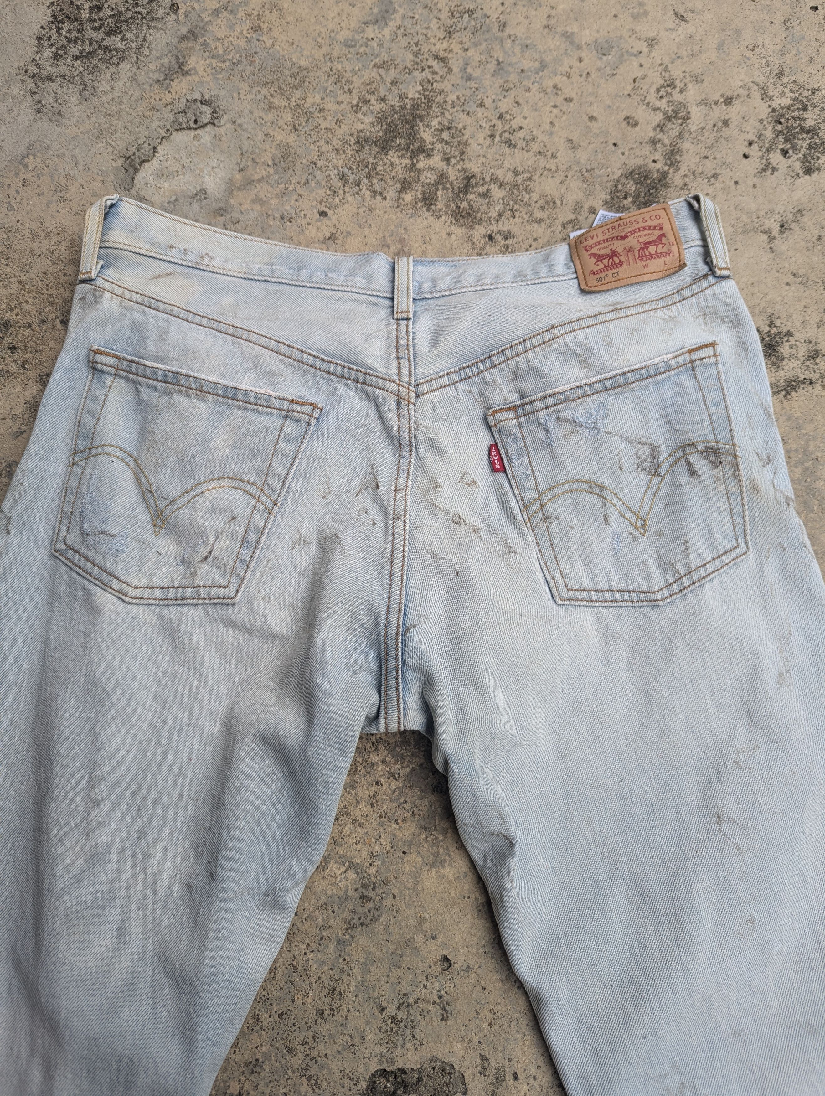 Levi's × Vintage Levis 501 Jeans Distressed Bandana Boro Custom Made Size 33" - 14 Thumbnail
