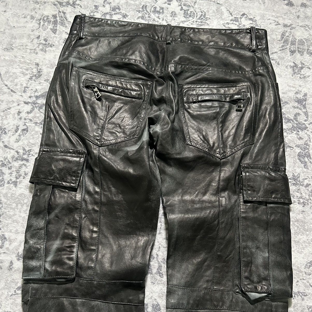 Balmain Balmain Decarnin Leather Cargo Biker Pants Size US 30 / EU 46 - 11 Thumbnail