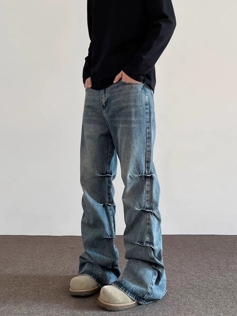 Japanese Brand × Jean High Street Vintage Washed Frayed Micro Flare Jeans Size US 33 - 3 Thumbnail