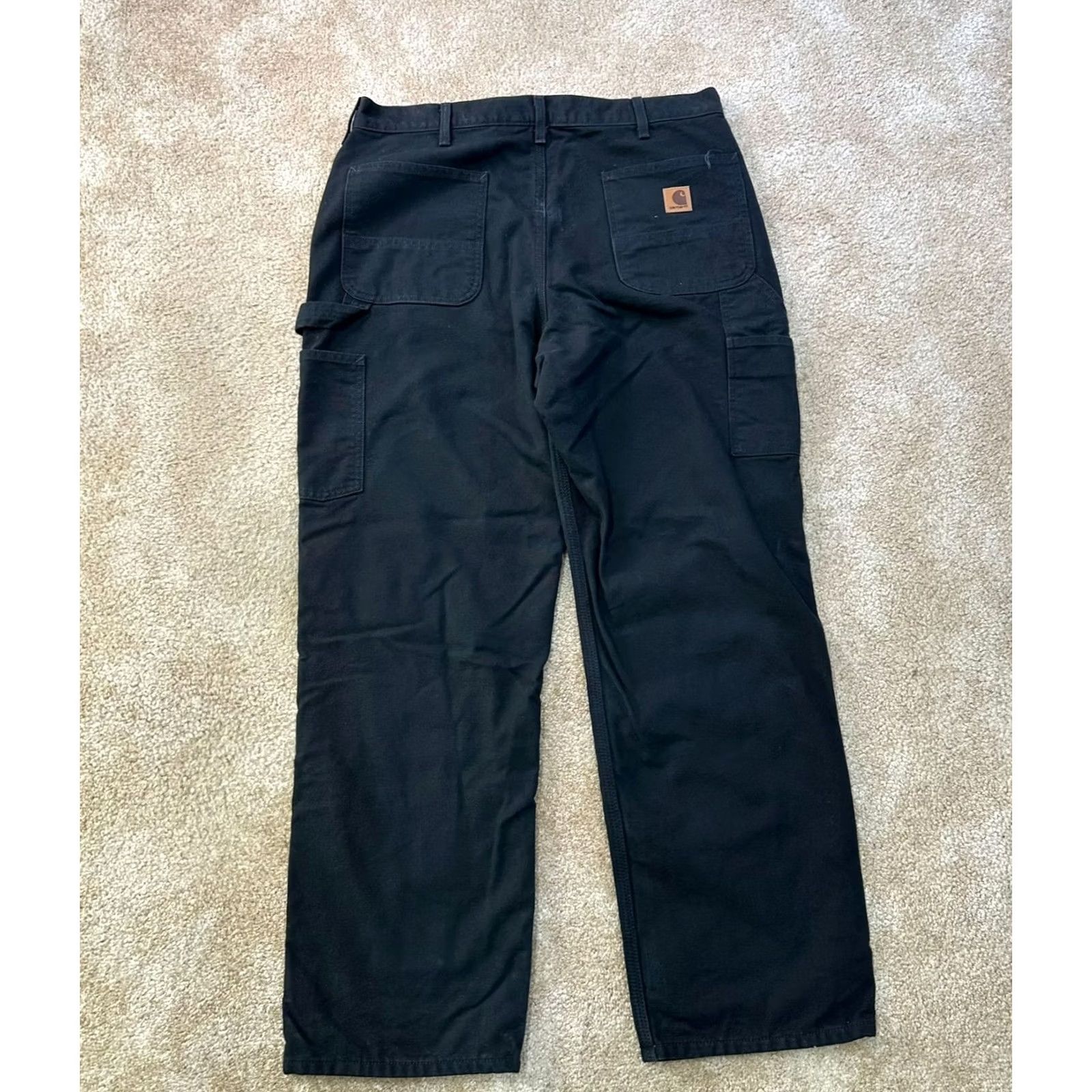 Carhartt Carhartt Pants Carpenter Lined Black 36x32 Canvas 5-Pocket WORKWEAR Mens B111 BLK Size US 36 / EU 52 - 7 Thumbnail