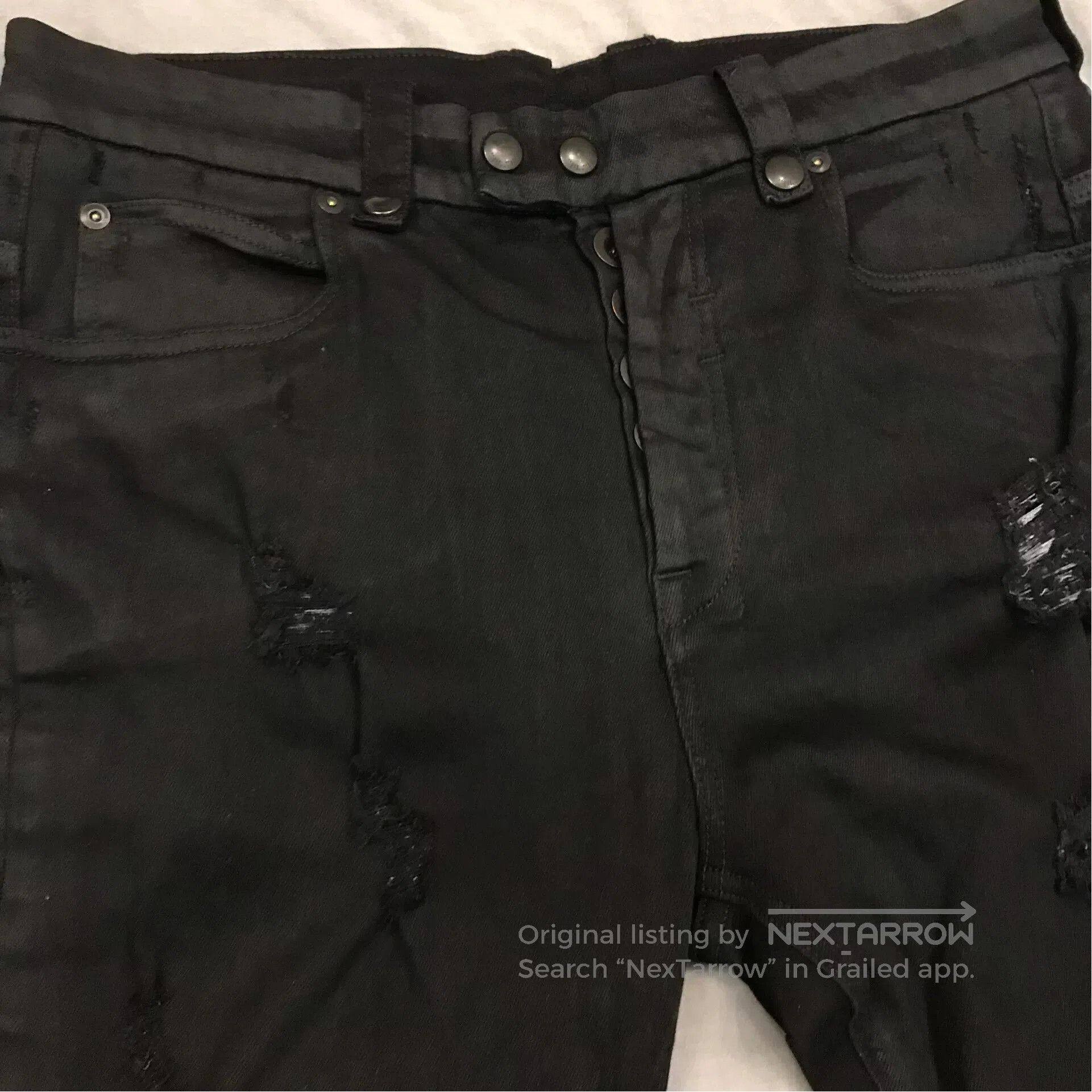 Ben Taverniti Unravel Project black skinny jeans with detailing. Size US 30 / EU 46 - 6 Thumbnail