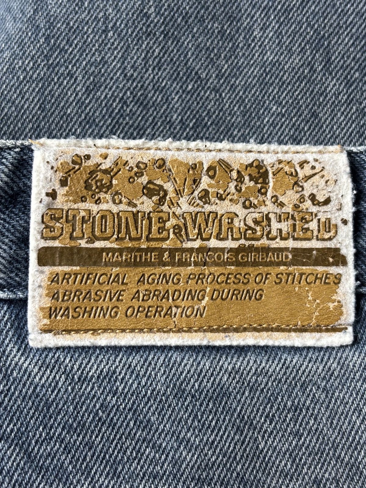 Marithe + Francois Girbaud 2000s Marithe Francois Girbaud Stone Washed Dirty Jeans Size US 30 / EU 46 - 14 Thumbnail
