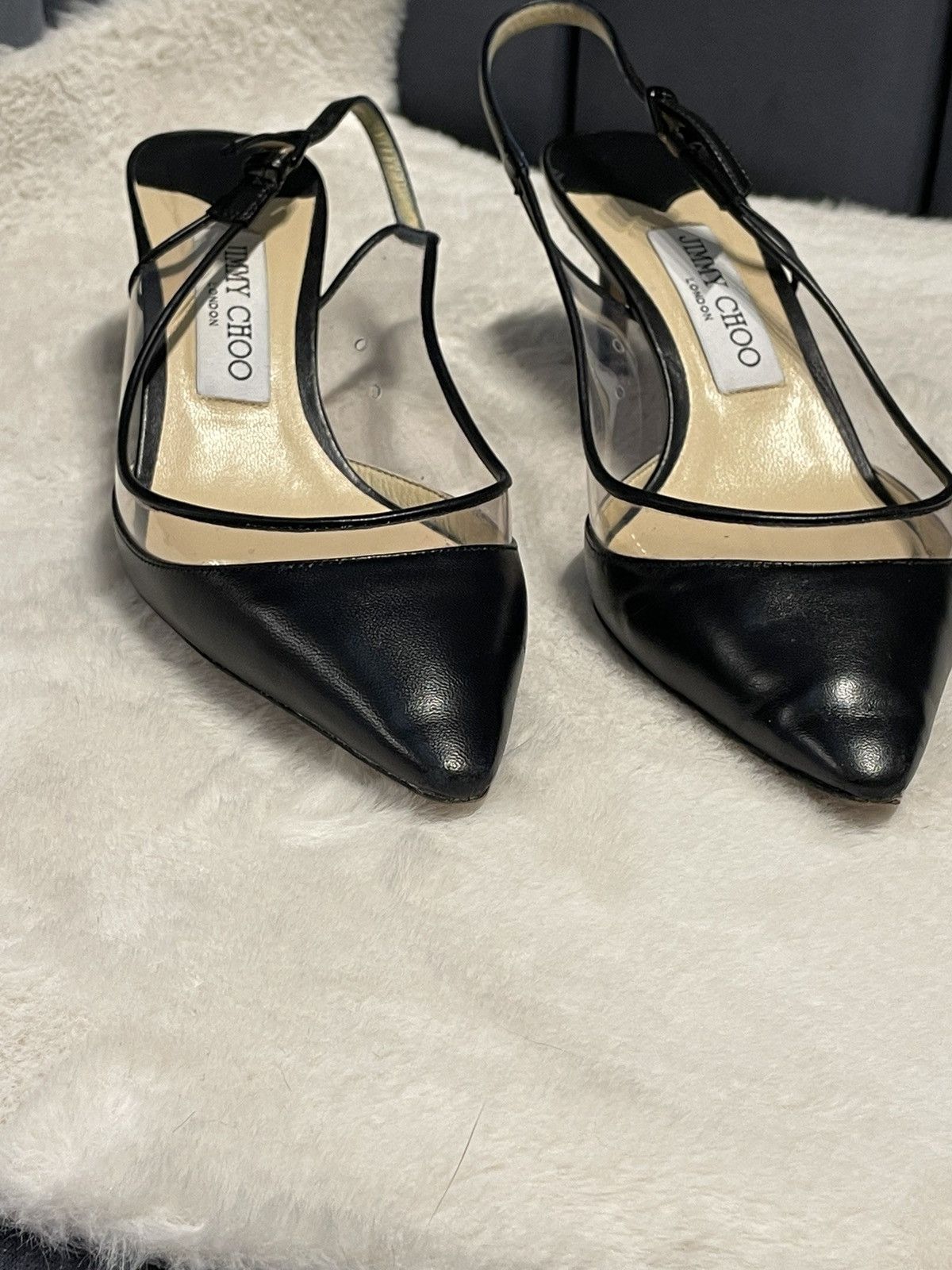 Jimmy Choo JIMMY CHOO Erin 60 leather slingbacks Size US 8 / IT 38 - 9 Thumbnail