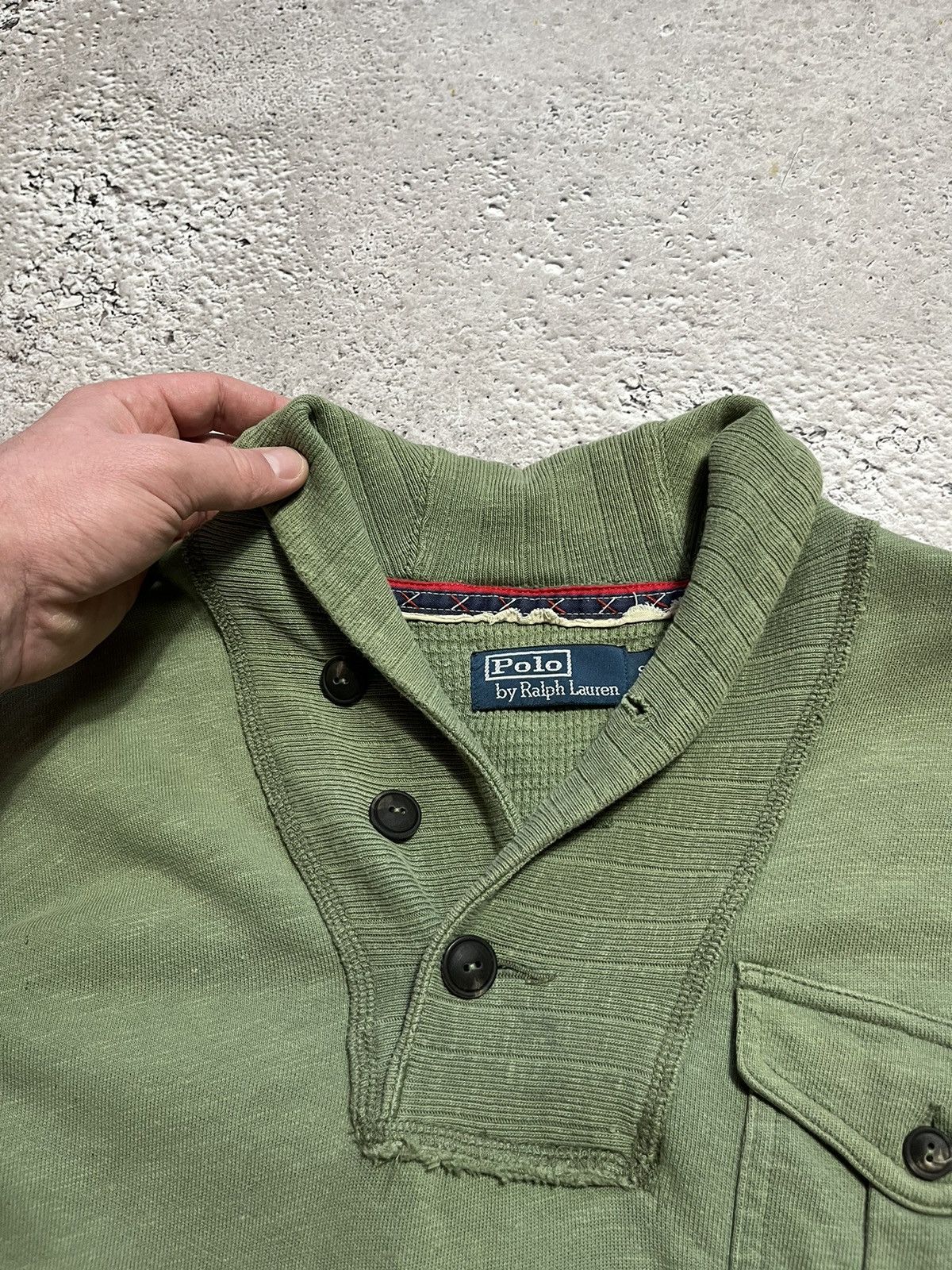 Polo Ralph Lauren × Vintage Vintage Polo by Ralph Lauren Military Cotton Sweater Size US S / EU 44-46 / 1 - 10 Thumbnail