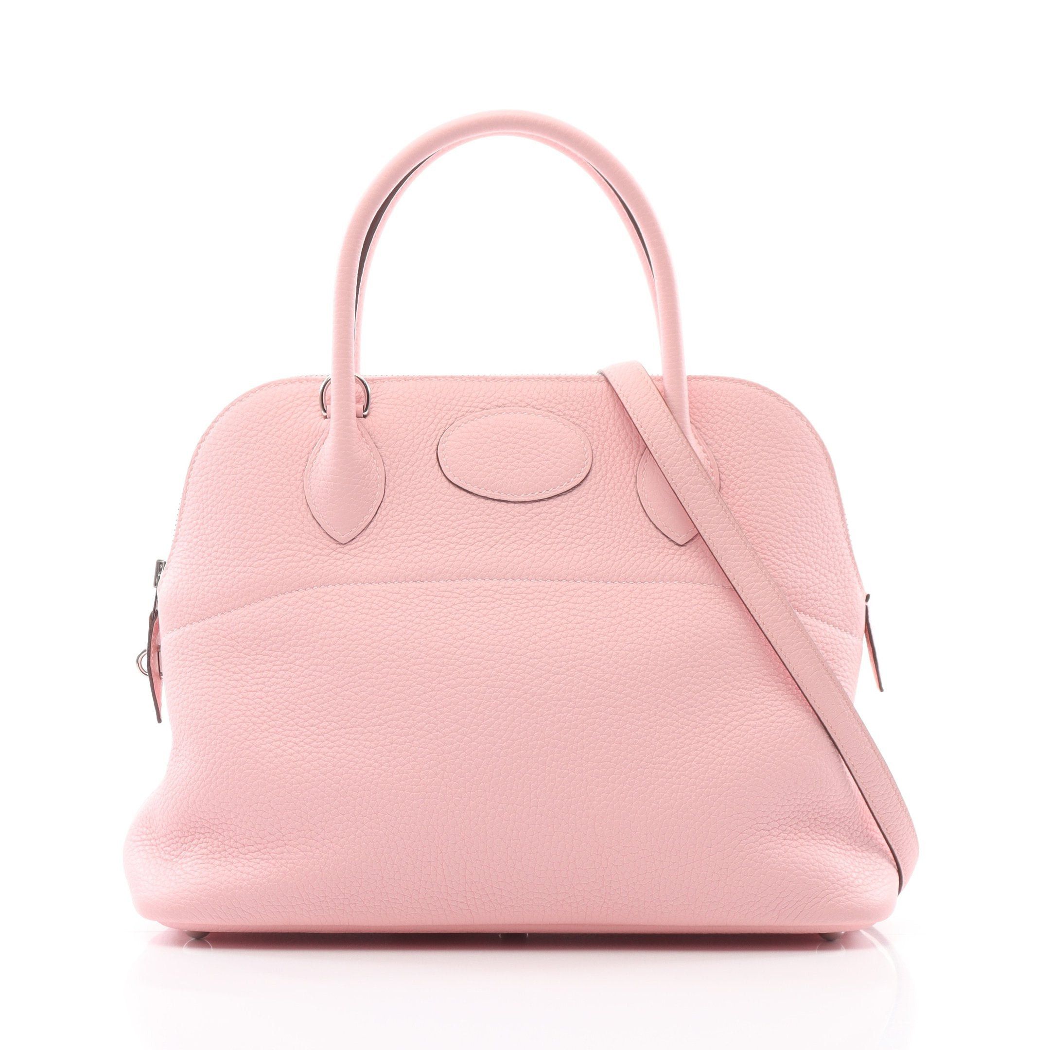 Hermes Hermes Bolide 31 Verso Rose Sakura Nata Handbag Clemence Leather Light Pink Silver Hardware U Stamp Size ONE SIZE - 1 Thumbnail