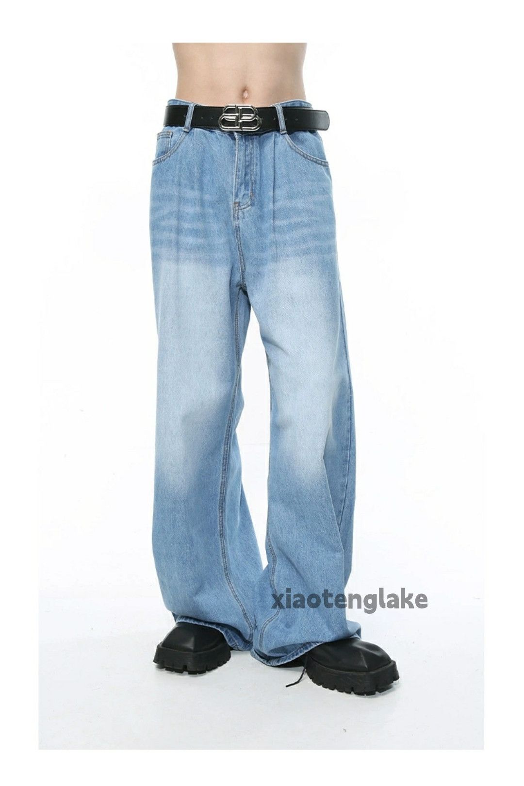 Jean × Vintage loose baggy washed faded skate hiphop jeans Size US 30 / EU 46 - 3 Thumbnail