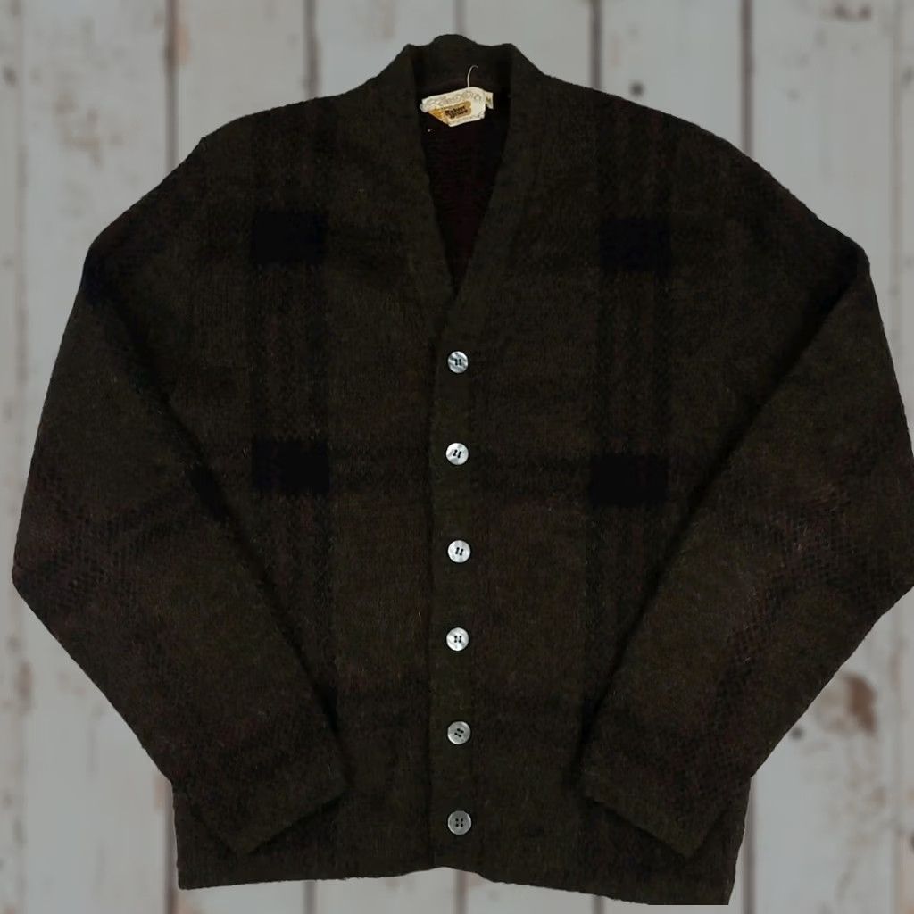 Vintage VINTAGE Robert Bruce Mohair Blend Pattern Knit Cardigan Sweater Men S Green 60s Shaggy Retro Size US S / EU 44-46 / 1 - 1 Thumbnail