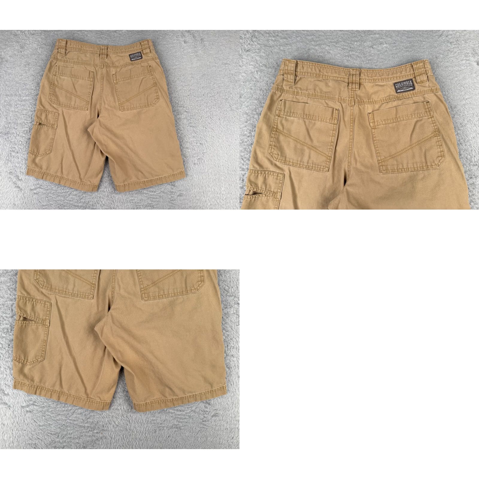 Vintage Columbia Men Shorts 30 Beige Chino 100% Cotton Duck Fabric Hiking Camping 30x11 Casual Travel Pockets Logo Size US 30 / EU 46 - 10 Thumbnail
