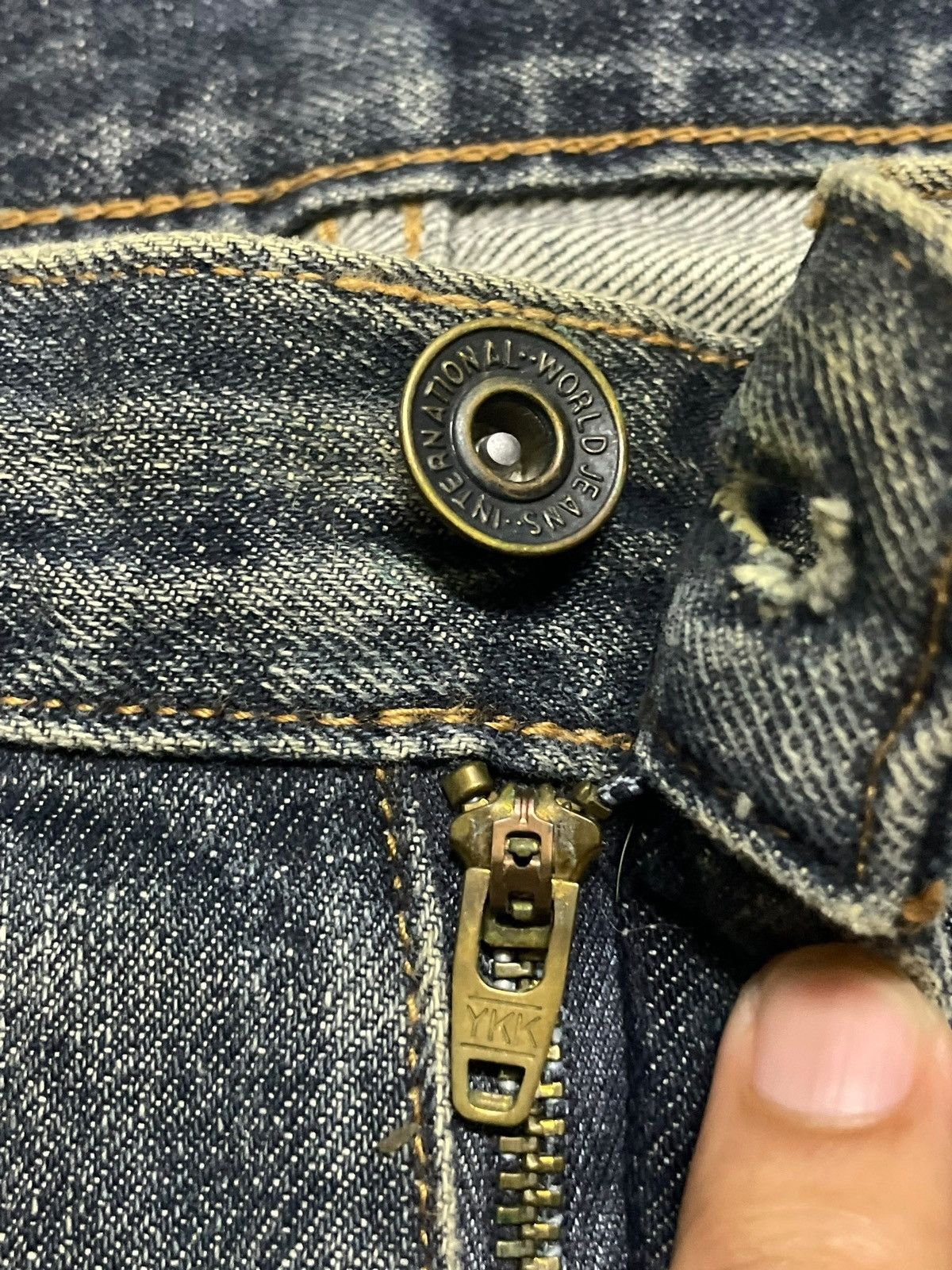 Jun Takahashi Vintage Y2K Japanese Denim Grey Sandwash Ripped Regular Cut Size US 34 / EU 50 - 9 Thumbnail