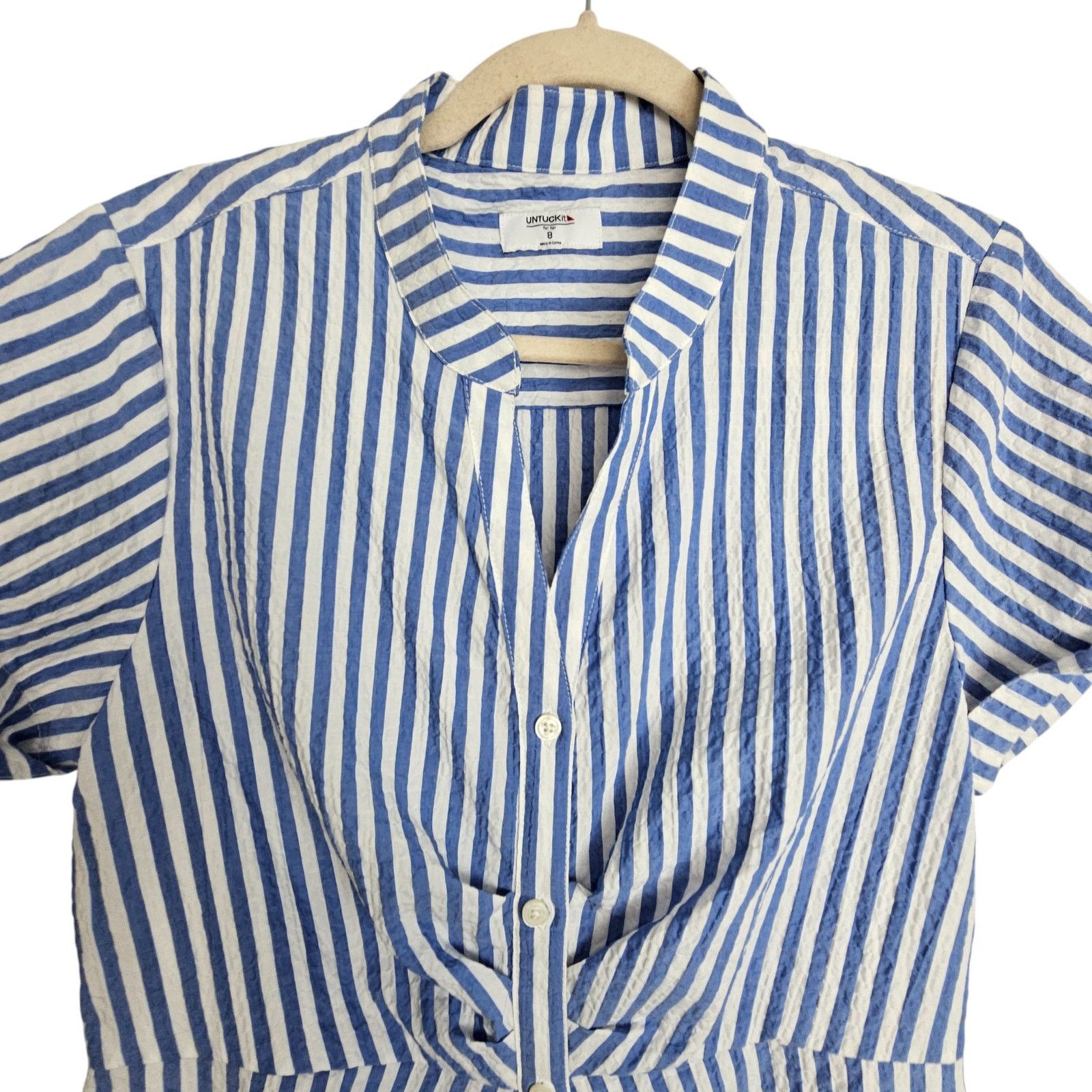 UNTUCKit UNTUCKit Womens Cybil Striped Shirt Dress 8 Classic Career Size M / US 6-8 / IT 42-44 - 3 Thumbnail