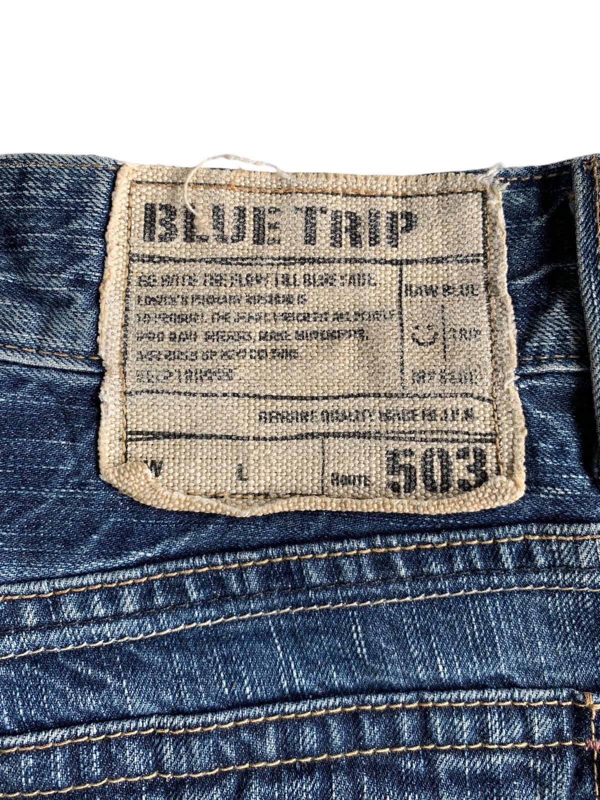 Edwin × If Six Was Nine × Japanese Brand FLARE EDWIN 503 BLUE TRIP PUNK STYLE RUSTY AND FADED ☠️🎌 Size US 35 - 15 Thumbnail