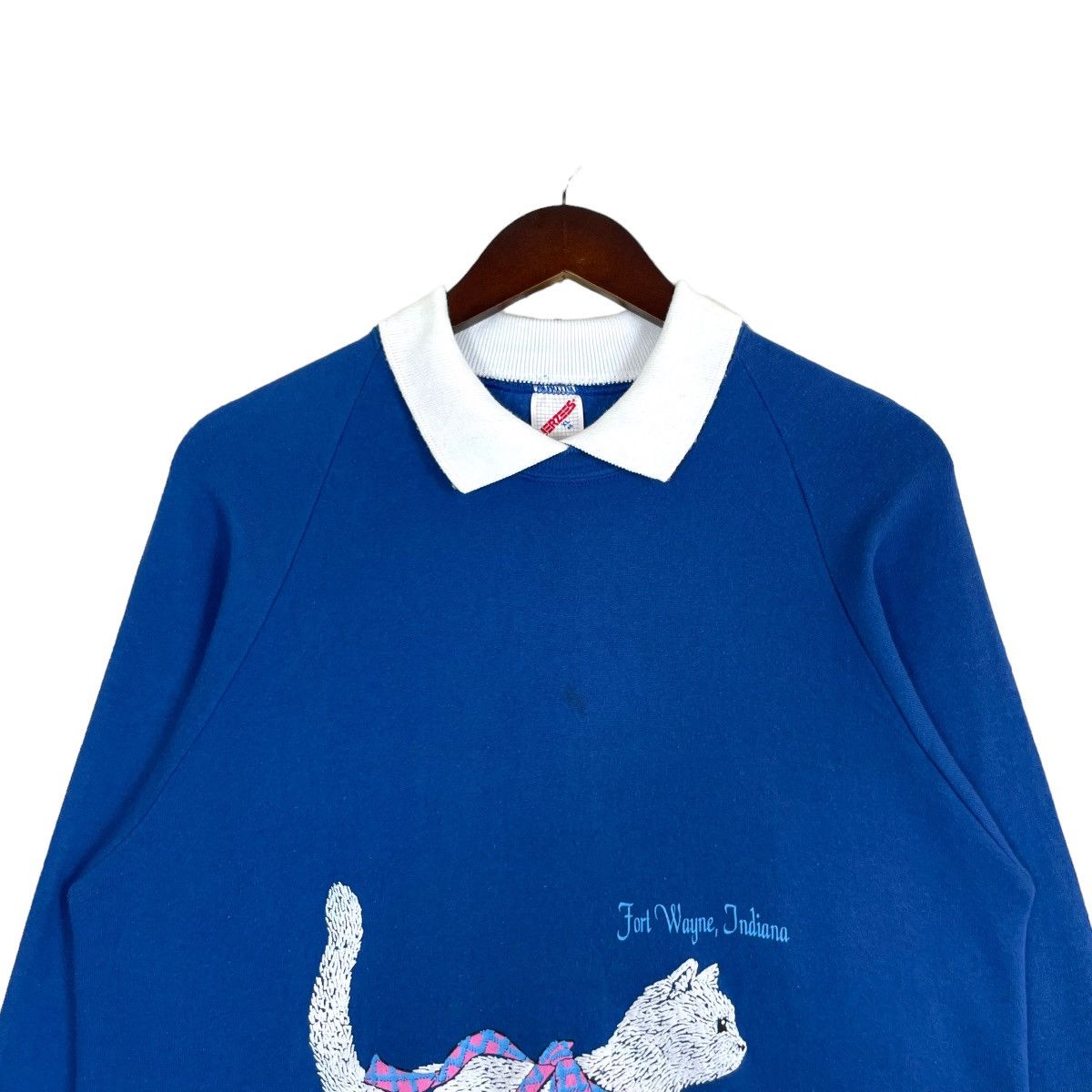 Jerzees Vintage 90s Jerzees Fort Wayne Indiana Sweatshirt Cat Logo Size US S / EU 44-46 / 1 - 6 Thumbnail