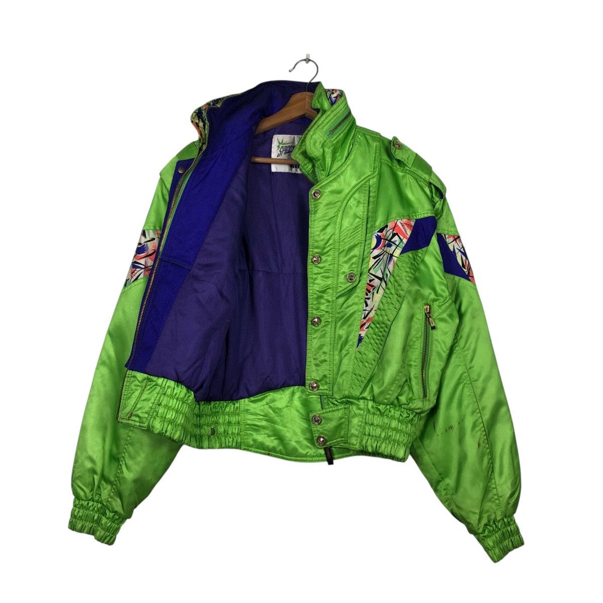 Japanese Brand 📌Cropped Bomber Jacket Ski Wear Killy Multi Color Size US L / EU 52-54 / 3 - 12 Thumbnail