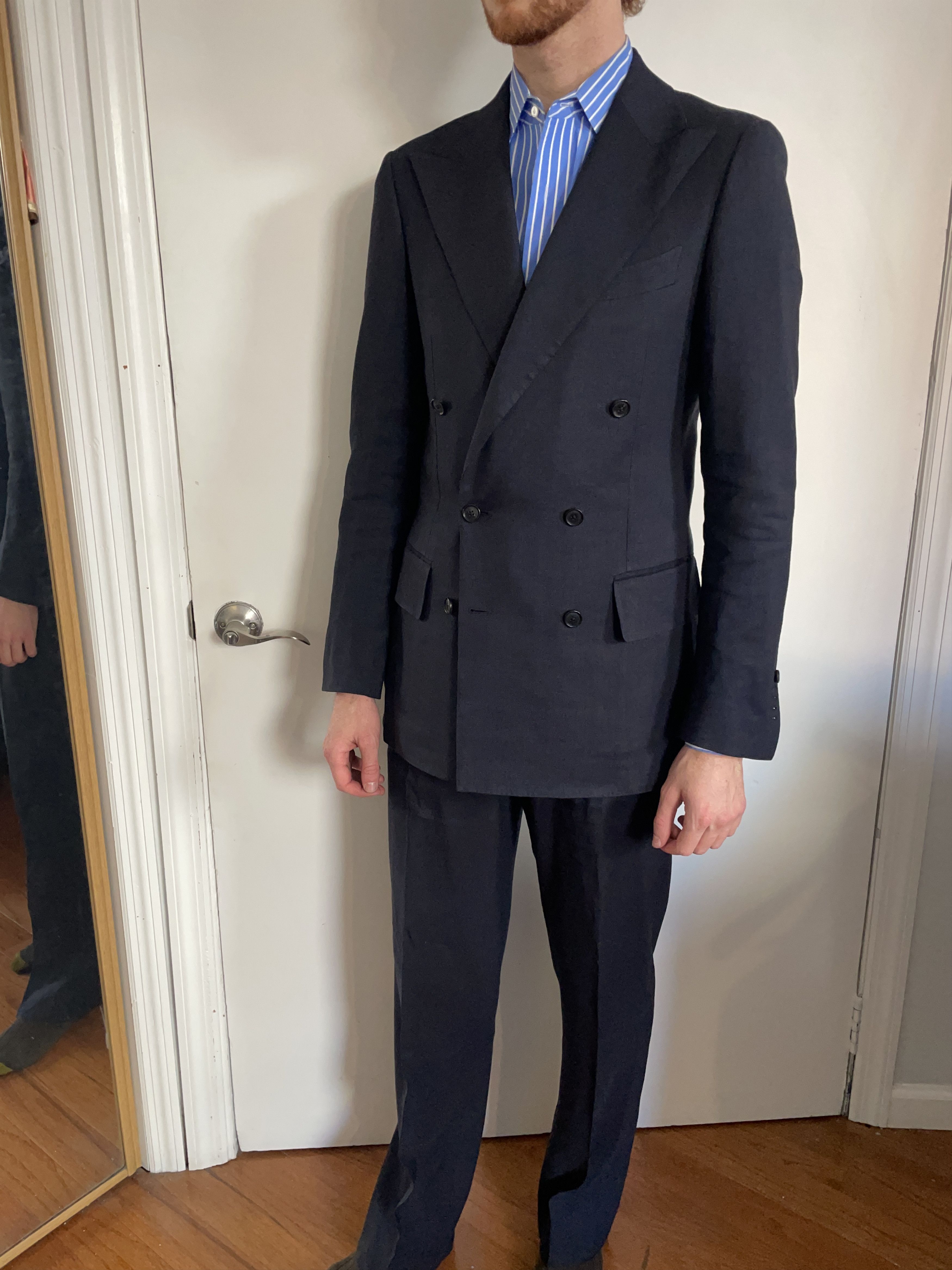 Navy Rogna Wool Linen