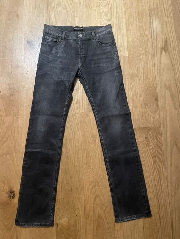 Balenciaga balenciaga waxed grey skinny jeans prototype Size US 30 / EU 46 - 1 Thumbnail