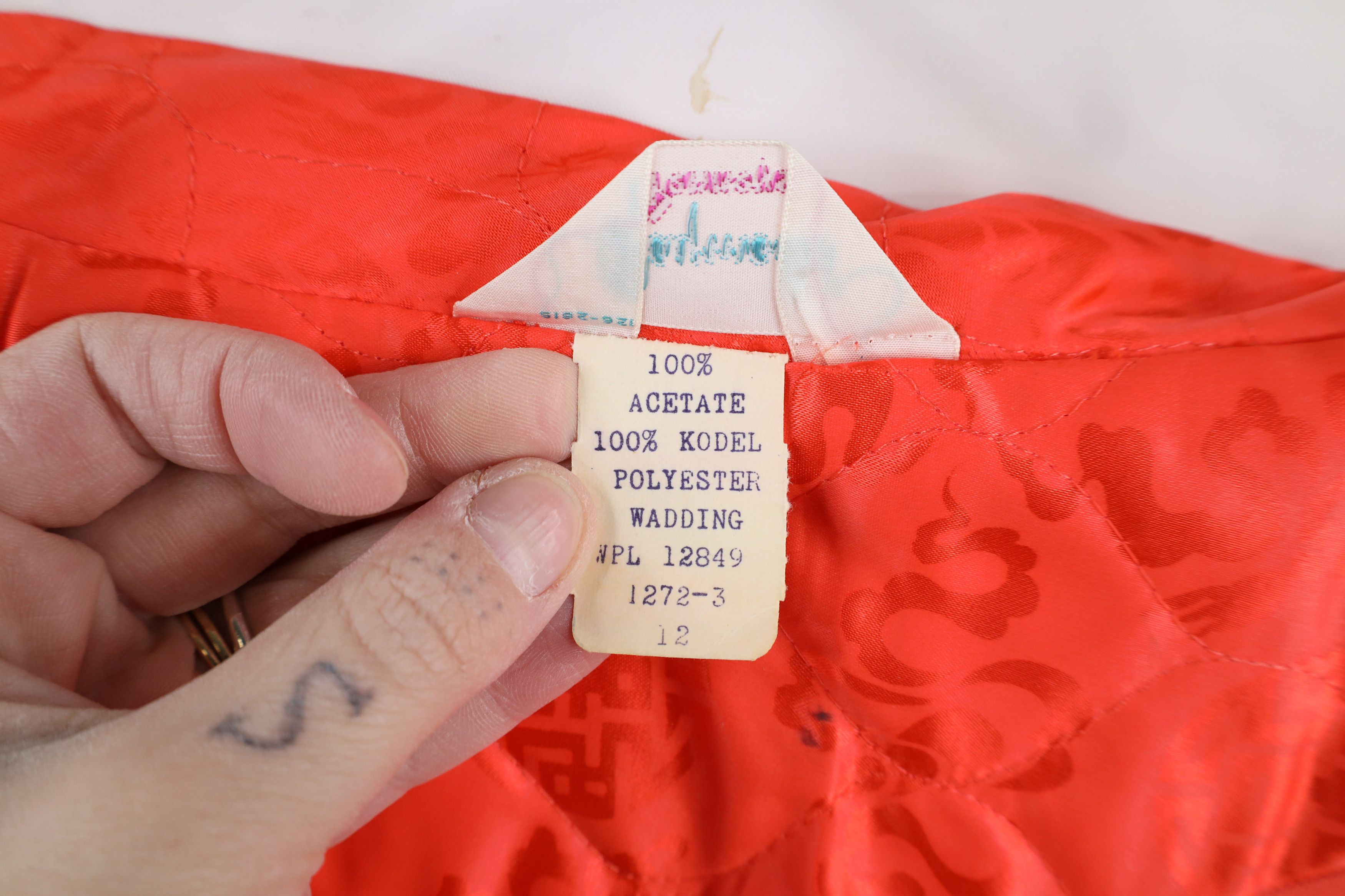 Vintage Deadstock Vintage 60s Quilted Kimono Night Sleep Jacket Size XL / US 12-14 / IT 48-50 - 11 Thumbnail