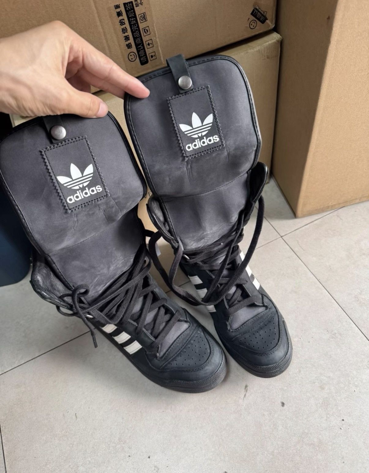 Adidas Adidas Jeremy Scott JS Tall Boy Boxing Shoes D65984 K37 Size US 7 / IT 37 - 4 Thumbnail