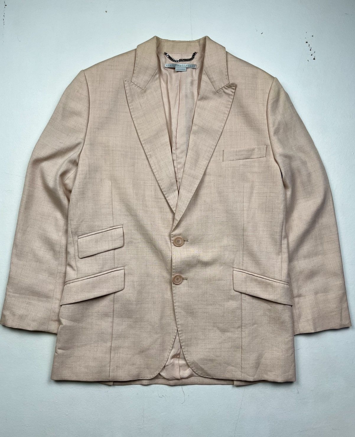 Stella McCartney Stella McCartney 2018 Viscose-Linen Tailored Blazer Size XXS / US 00 / IT 34 - 2 Thumbnail