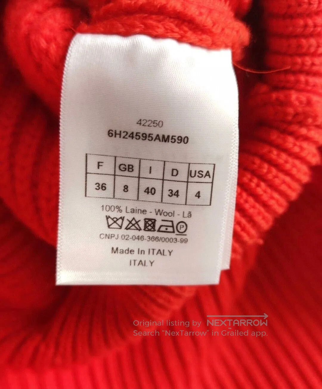 Dior dior orange high-neck wool sweater. Size US S / EU 44-46 / 1 - 7 Thumbnail