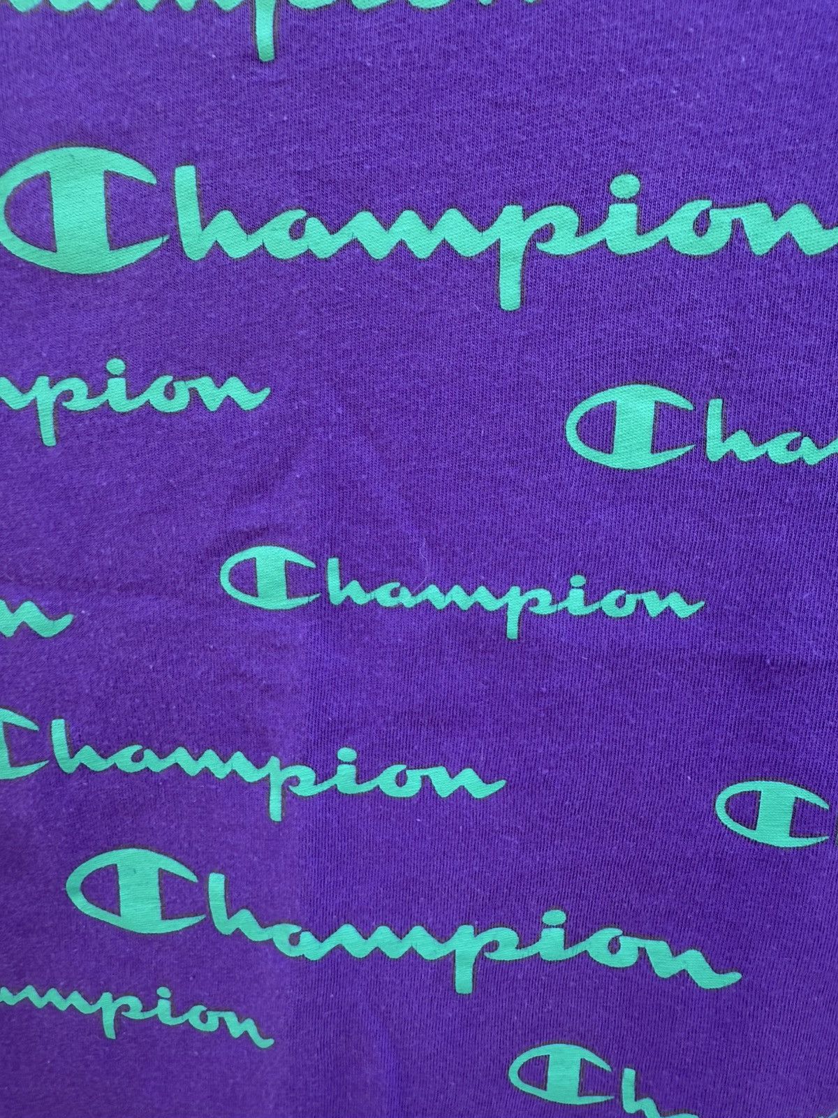 Champion Champion Athleticwear Cropped All Over Print T Shirt Purple Size S / US 4 / IT 40 - 4 Thumbnail