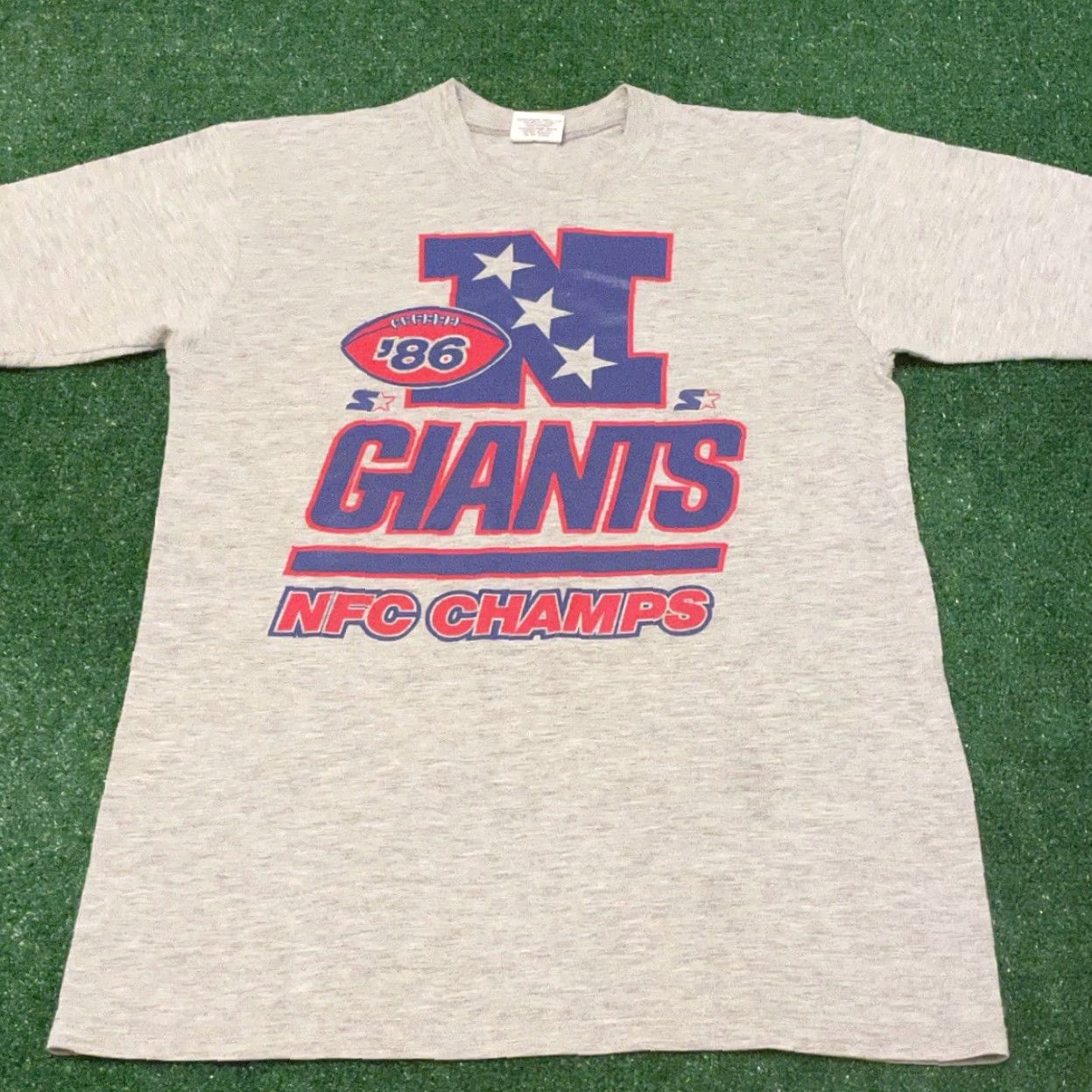 NFL VINTAGE 80s New York Giants NFL Football NFC Champs 1986 Shirt Mens M USA Made, Gray, Short Sleeve, T-Shirt, Sports, 1980-1989, Mens Size US M / EU 48-50 / 2 - 3 Thumbnail