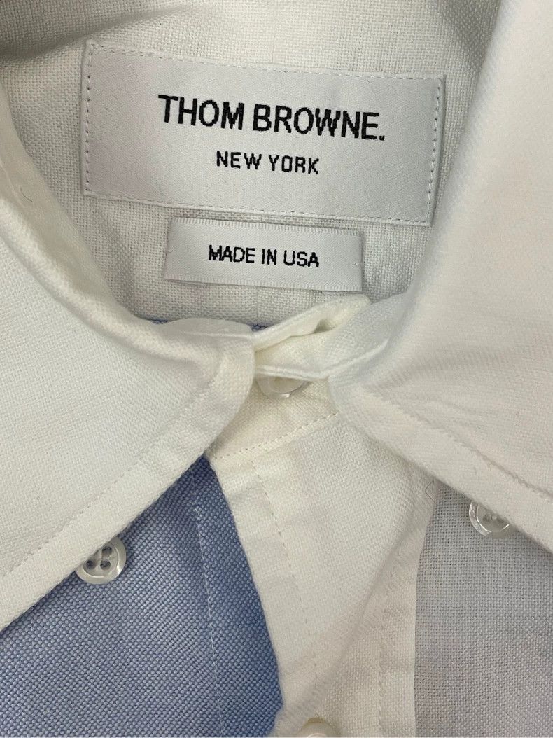 Thom Browne Thom browne Blue, white and red color matching show embroid Size US XS / EU 42 / 0 - 6 Thumbnail