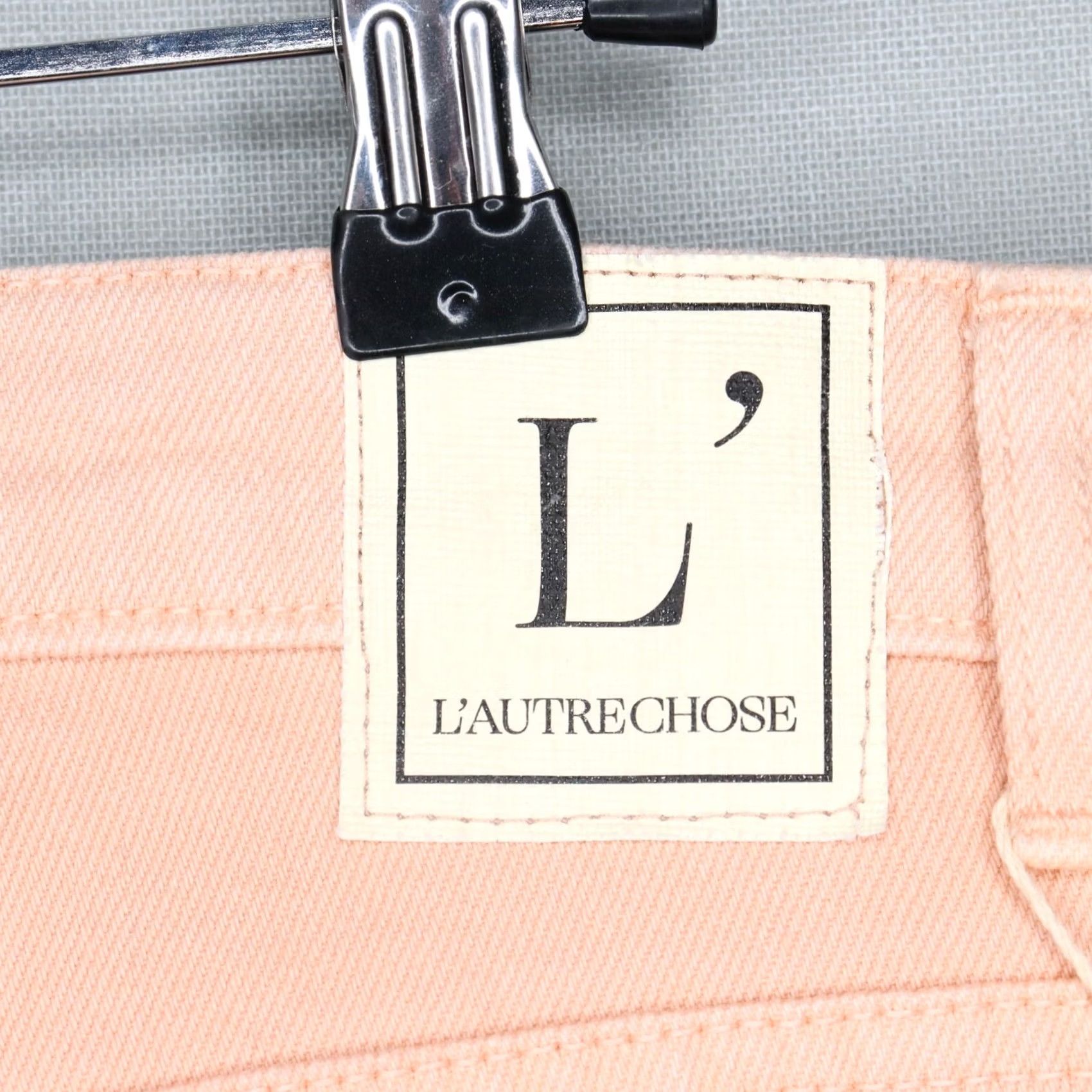 Vintage L'autre Chose Jeans Womens 29 Blush Pink Flare Leg Made in Italy NWT Denim Zip Adult Womens Size 29" - 7 Thumbnail