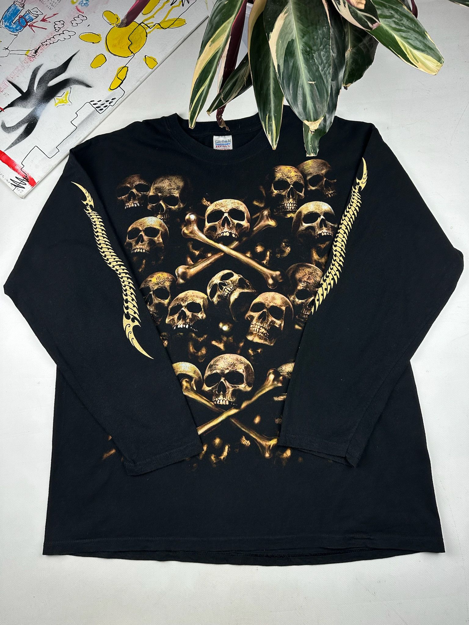 Vintage Skull Longsleeve Tee bones
