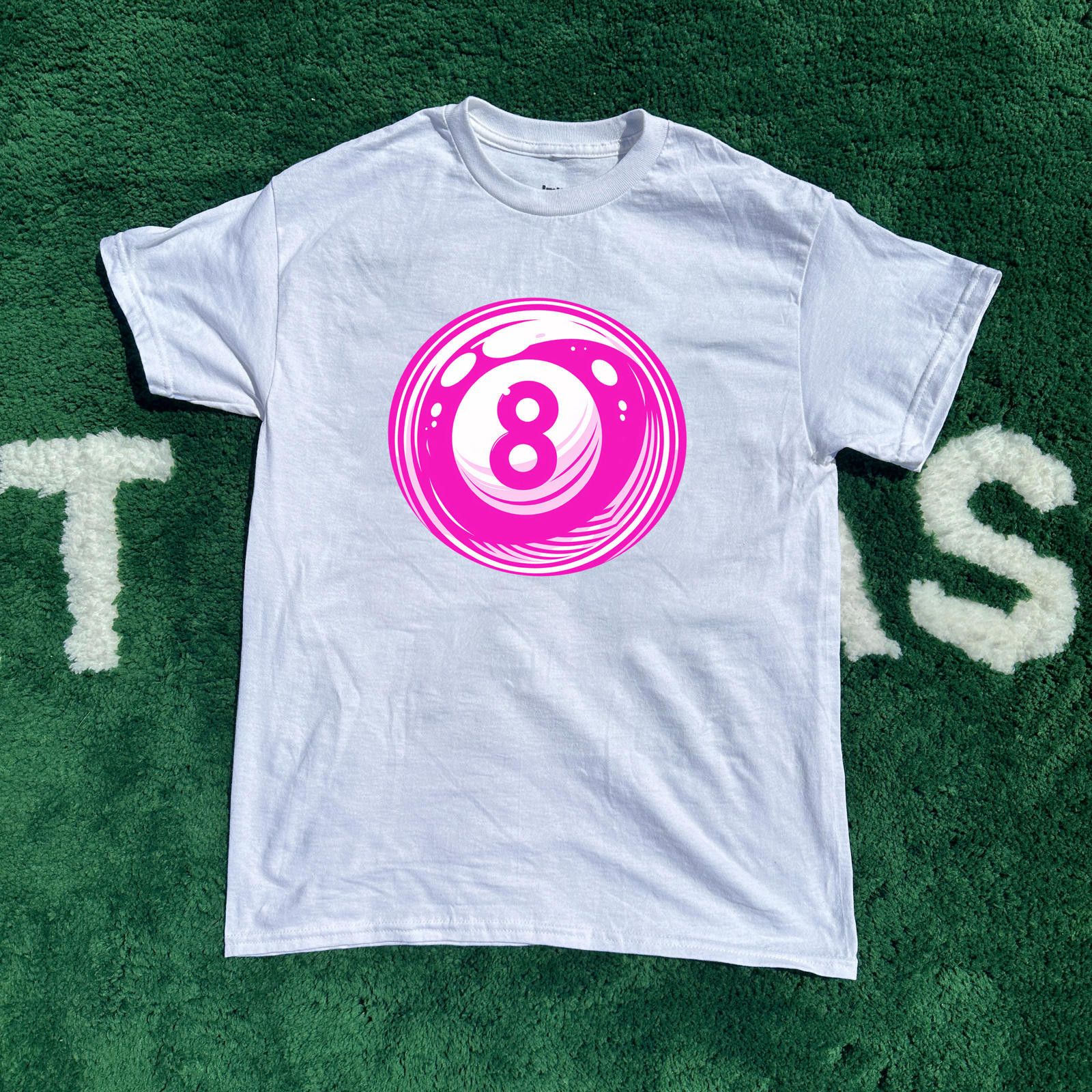 Japanese Brand 8 Ball Tee White Pink Size US M / EU 48-50 / 2 - 1 Thumbnail