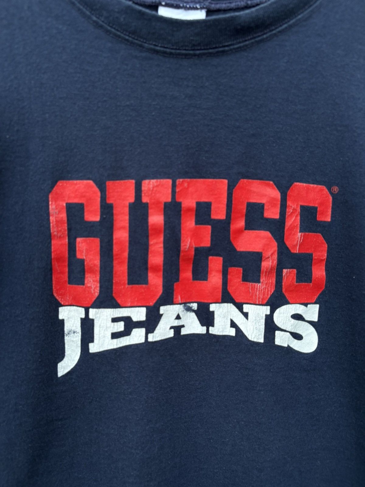 Guess Vintage Guess Jeans Usa Spellout Dark Blue Tee Size US M / EU 48-50 / 2 - 7 Thumbnail
