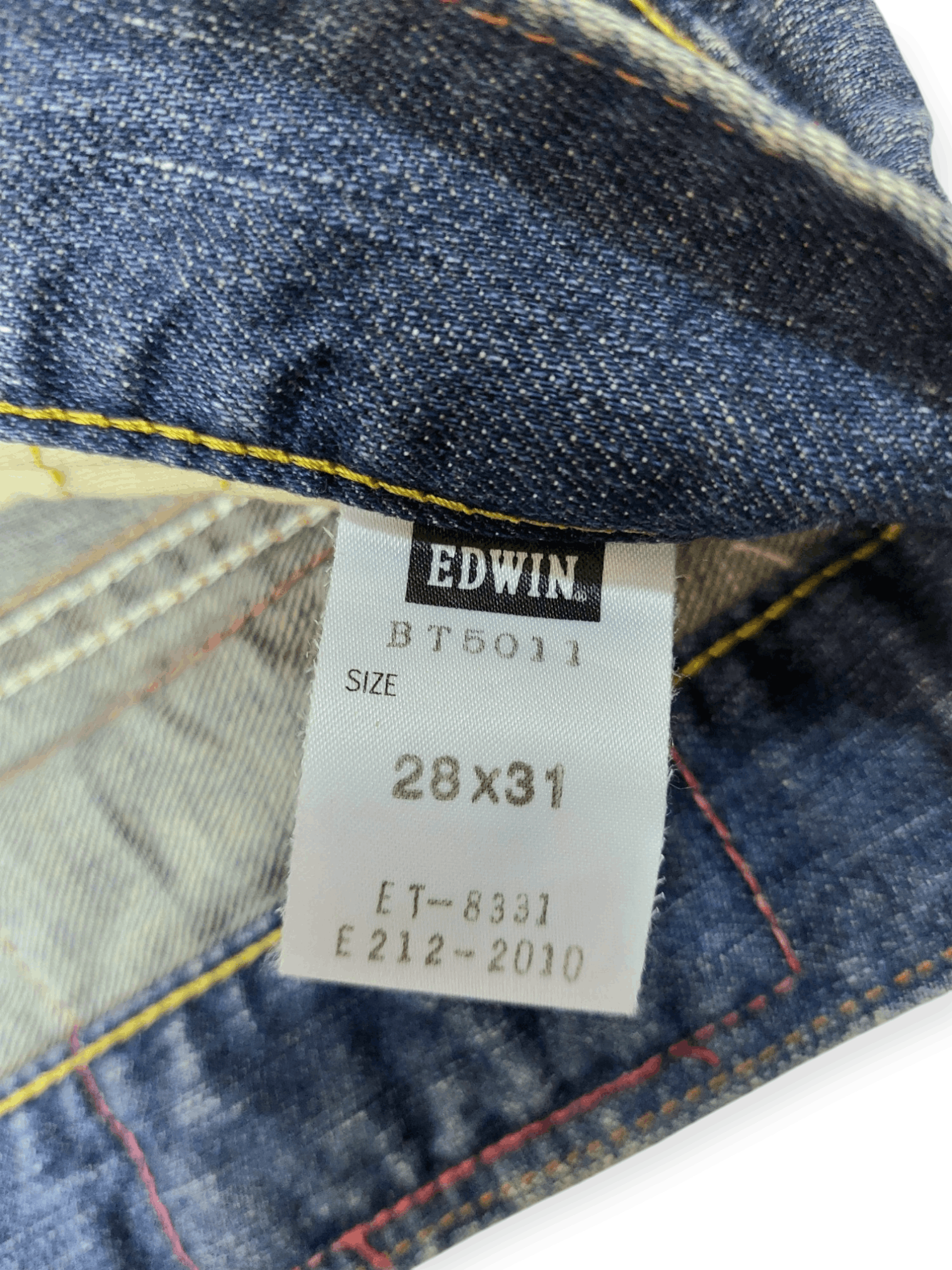 Edwin 💥Flare Vintage Edwin 503 Blue Trip Jeans Denim Size US 30 / EU 46 - 23 Thumbnail