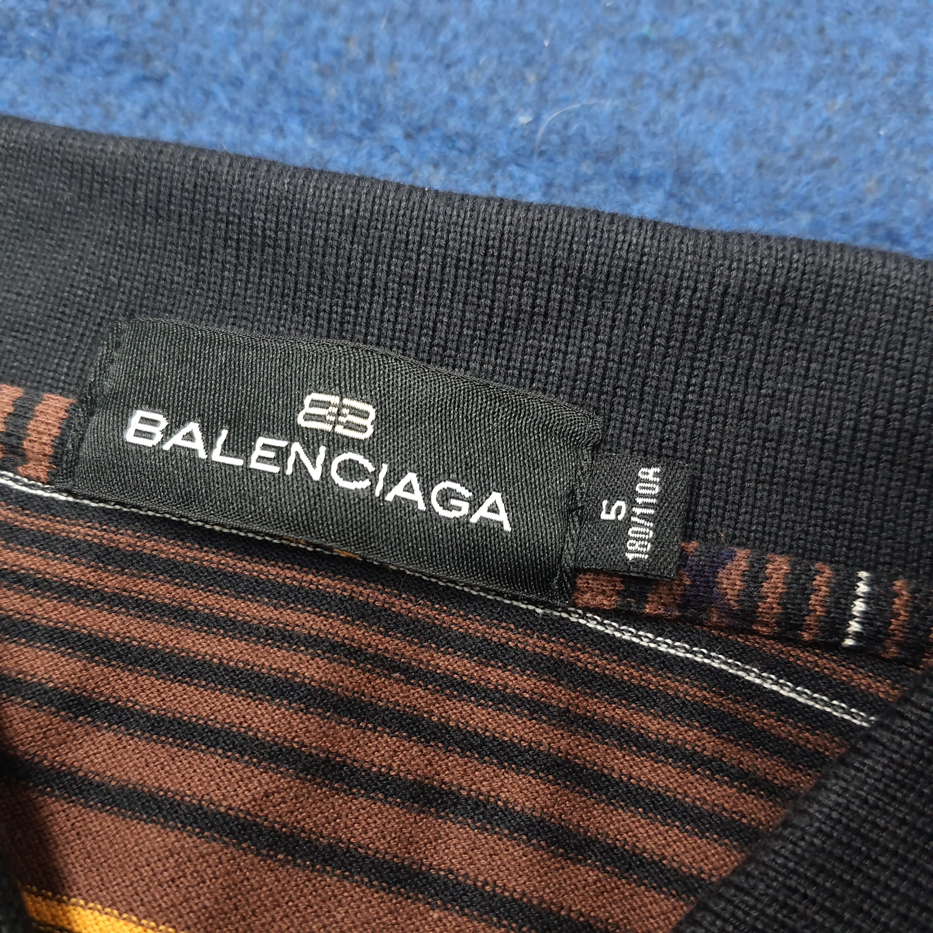 Balenciaga Vintage Balenciaga Polo Striped Shirt C294N8 Size US L / EU 52-54 / 3 - 5 Thumbnail