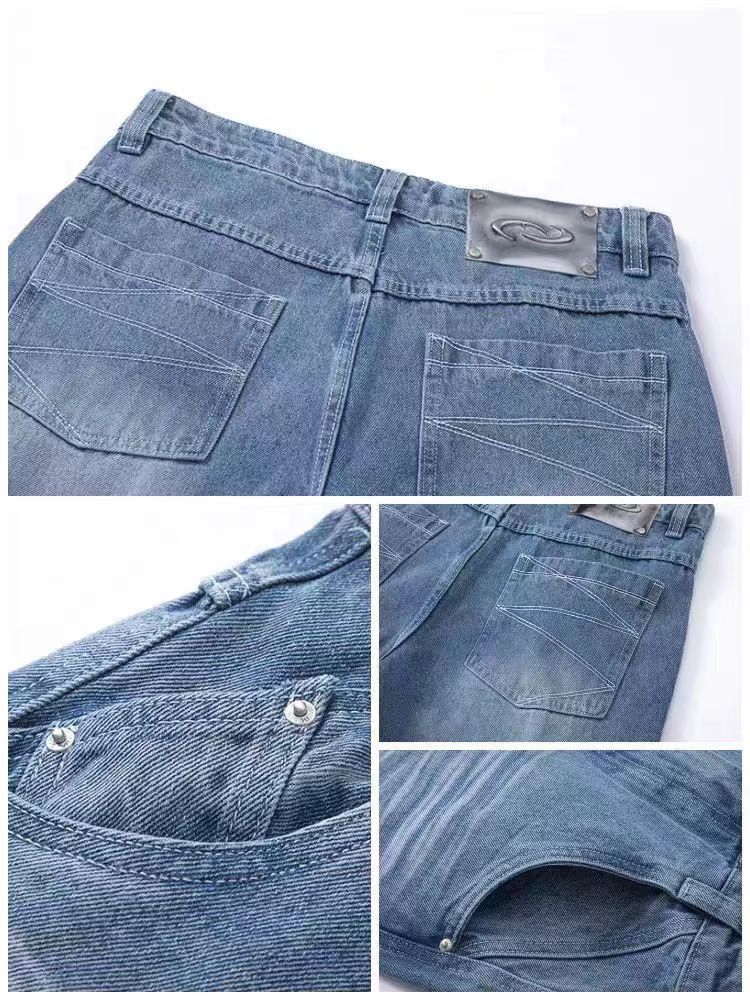Jean × Vintage Vintage washed and faded loose crease jeans Size US 32 / EU 48 - 3 Thumbnail