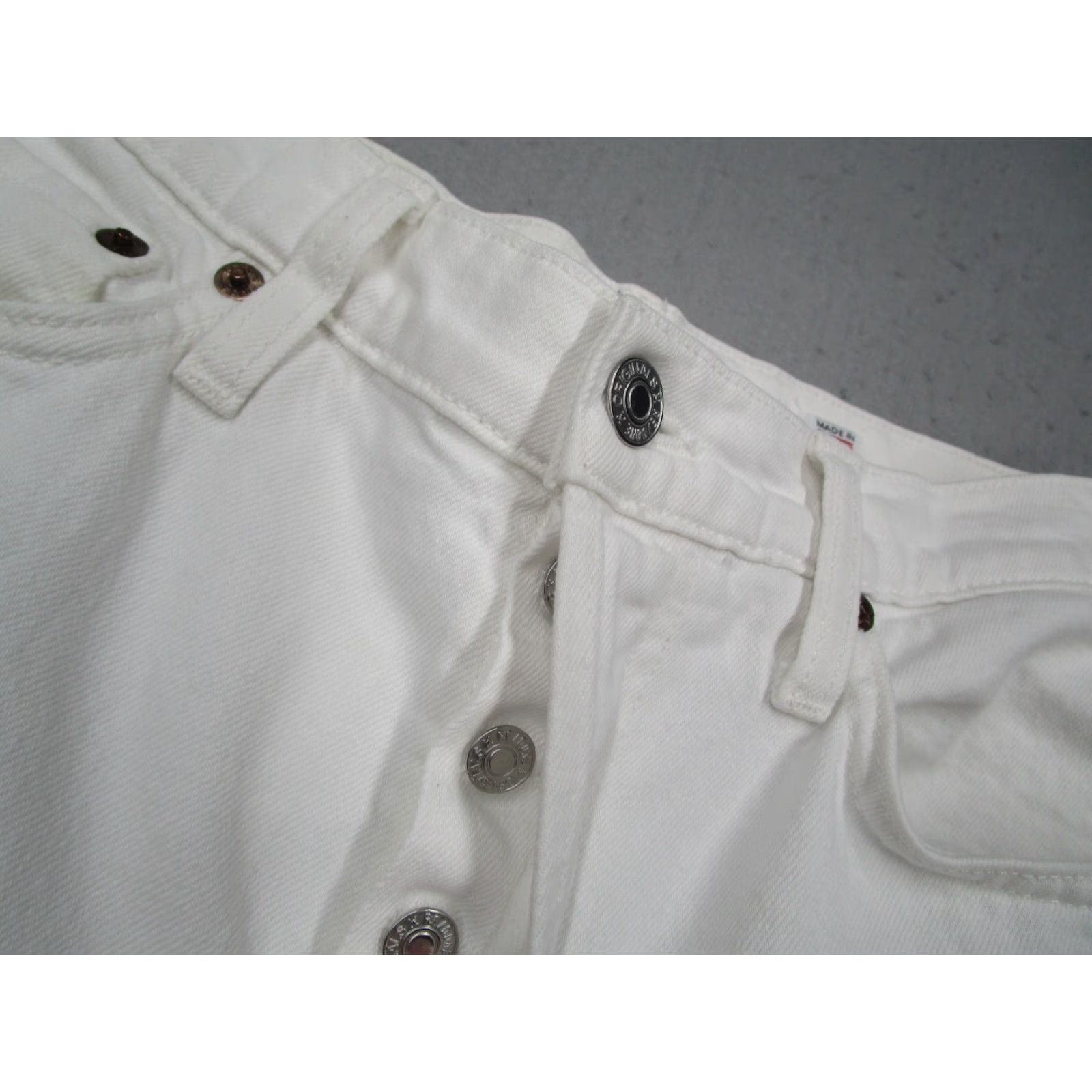 RE/DONE Re/Done Jeans Womens 28 White High Rise Ankle Crop Fray Stretch Denim 28x27 Size 28" / US 6 / IT 42 - 5 Thumbnail