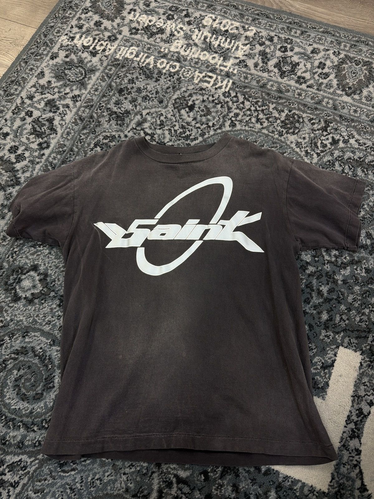 Saint Michael circle t shirt black