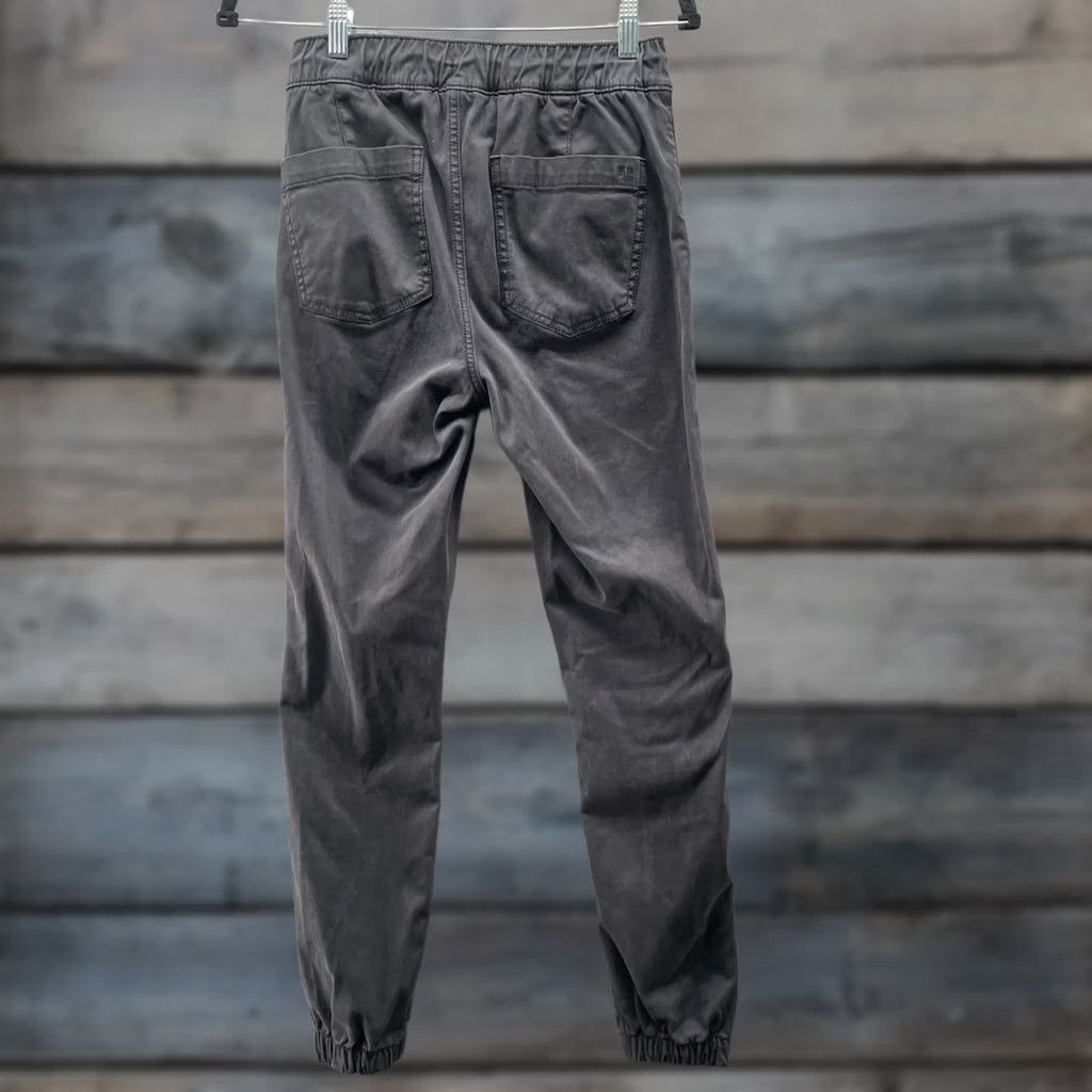 American Eagle Outfitters American Eagle Outfitters Jogger Pants Womens 6 Gray Black Zip Ankle Soft Mid Rise Cotton Blend Twill Stretch Pockets Size 28" / US 6 / IT 42 - 1 Thumbnail
