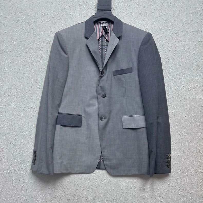 Thom Browne Thom Browne size3 Patchwork grey jacket Size 34S - 1 Thumbnail