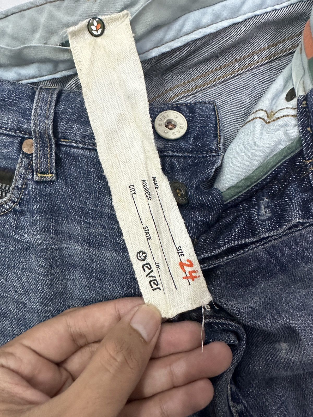 Ever × Japanese Brand × Vintage Vintage EVER Distressed Flare Jeans Slim Fits Size US 27 - 9 Thumbnail