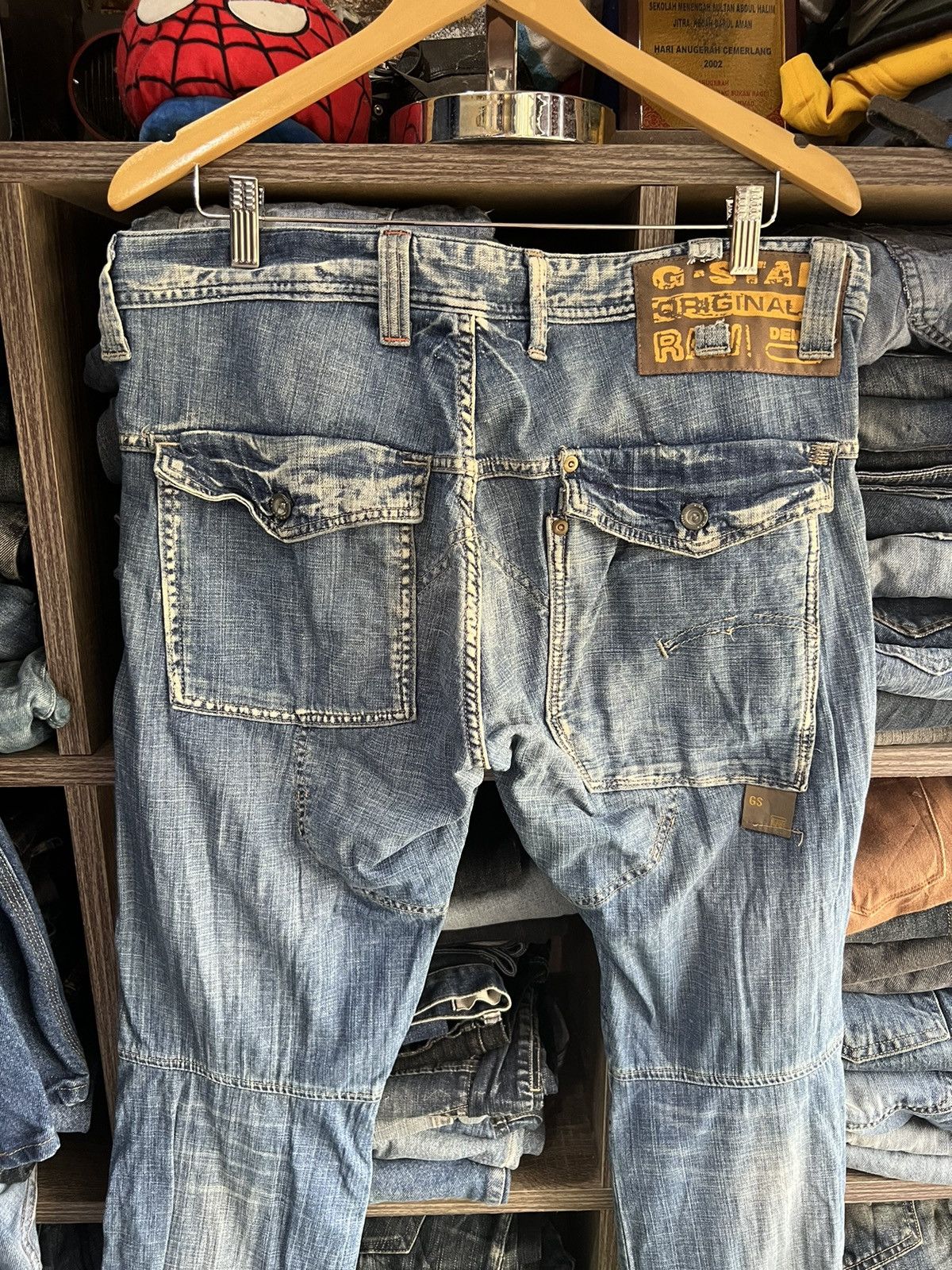 G-Star 🔥G-Star Raw Double Knees Distressed Denim Size US 37 - 11 Thumbnail