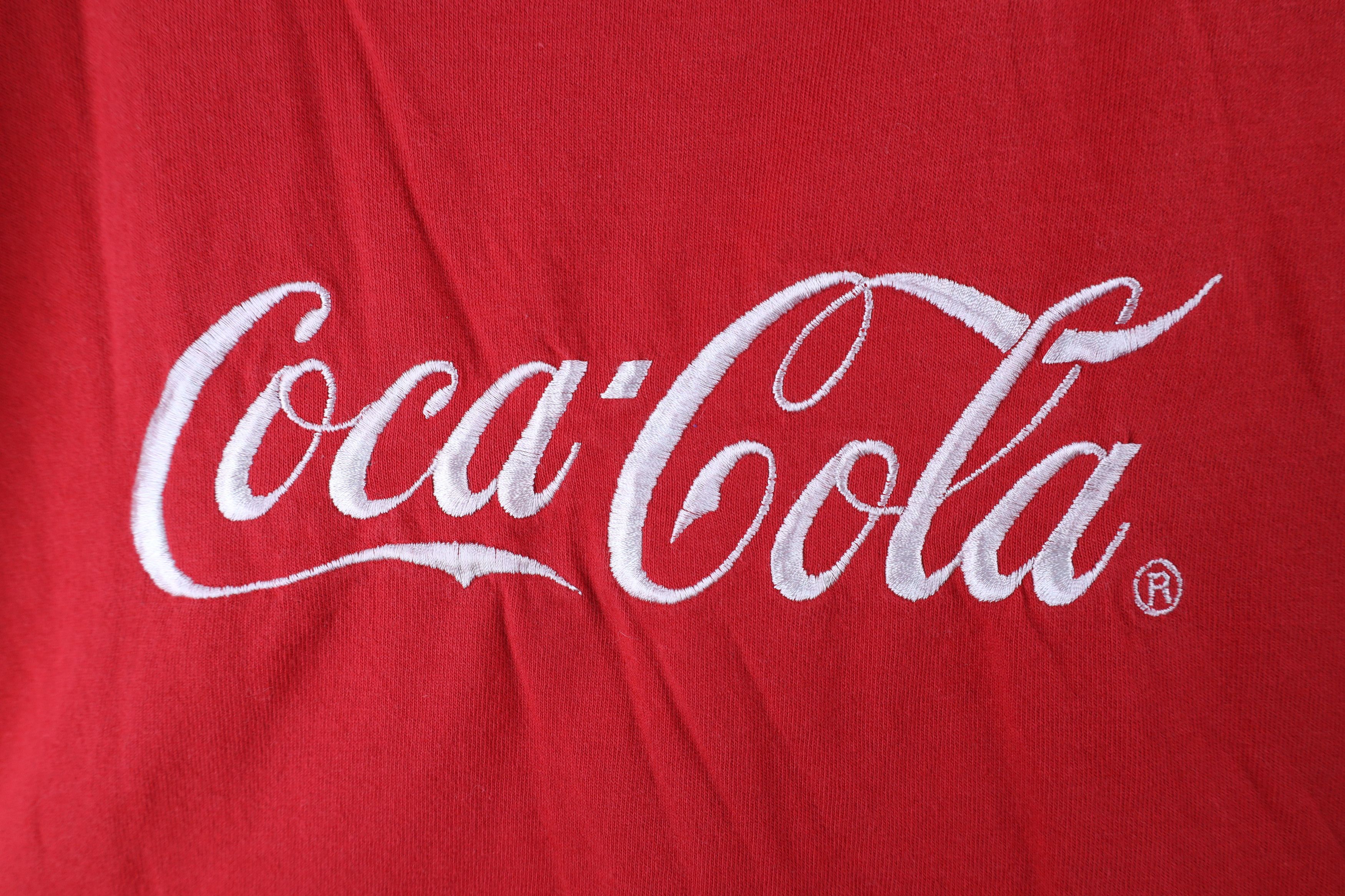 Coca Cola × Vintage Vintage 90s Coca Cola Out Script Short Sleeve T-Shirt USA Size US XL / EU 56 / 4 - 4 Thumbnail