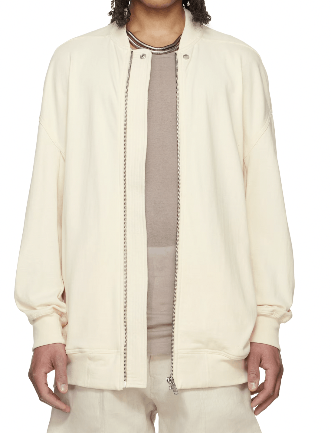 Rick Owens Rick Owens Off-White Hollywood Jumbo Flight Bomber Jacket Size US L / EU 52-54 / 3 - 7 Thumbnail