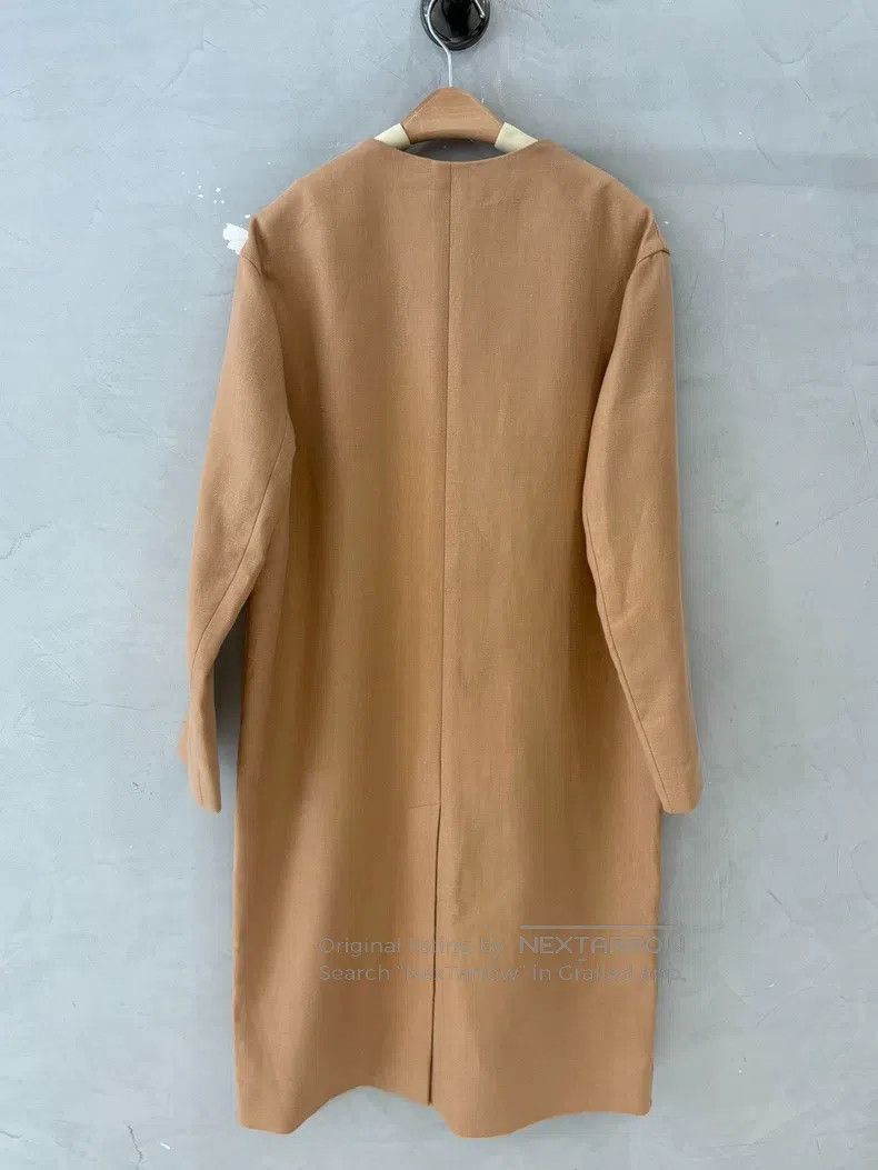 Hermes Hermes Light Khaki Coarse Linen Two-Pocket Coat Size XXS / US 00 / IT 34 - 2 Thumbnail
