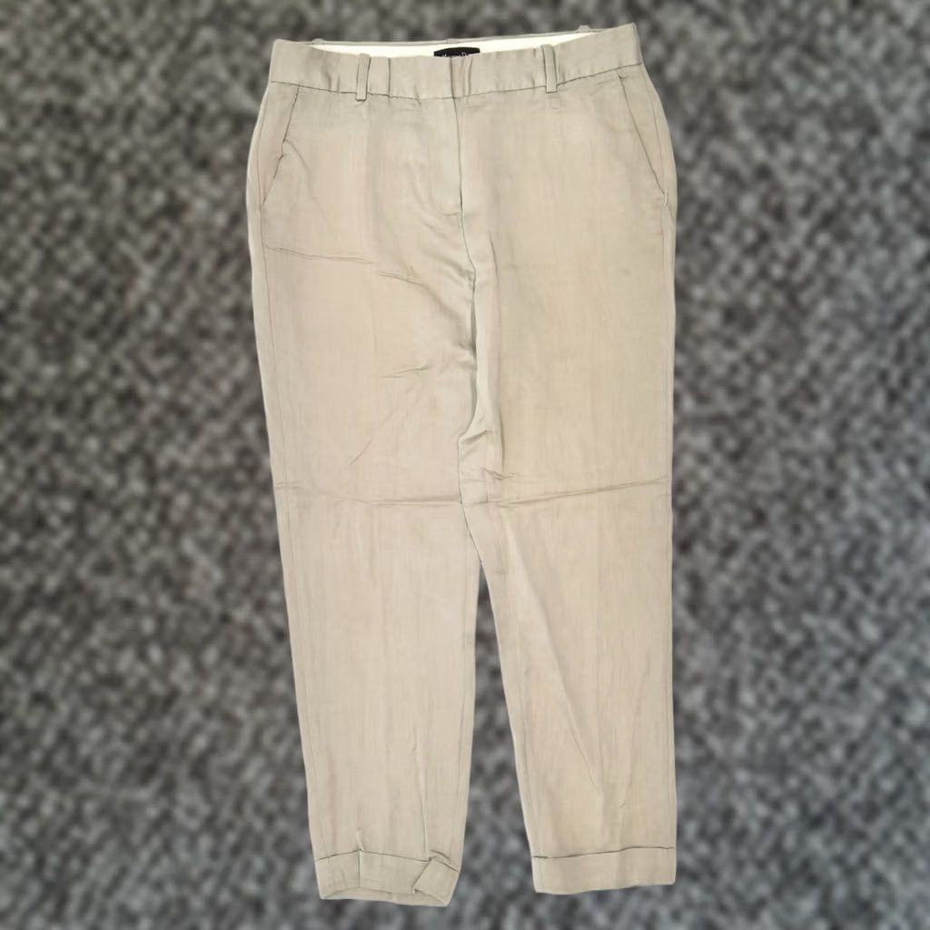 Massimo Dutti MASSIMO DUTTI Womens Straight Suit Trousers US 6 Medium W28 L26 Beige Size 28" / US 6 / IT 42 - 1 Thumbnail