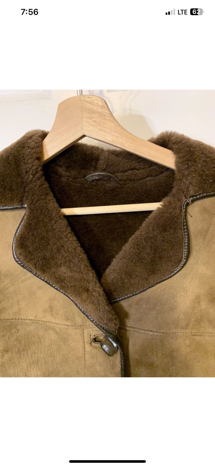 Other Lakeland womens sz 8 suede sheepskin leather coat brown Size M / US 6-8 / IT 42-44 - 5 Thumbnail
