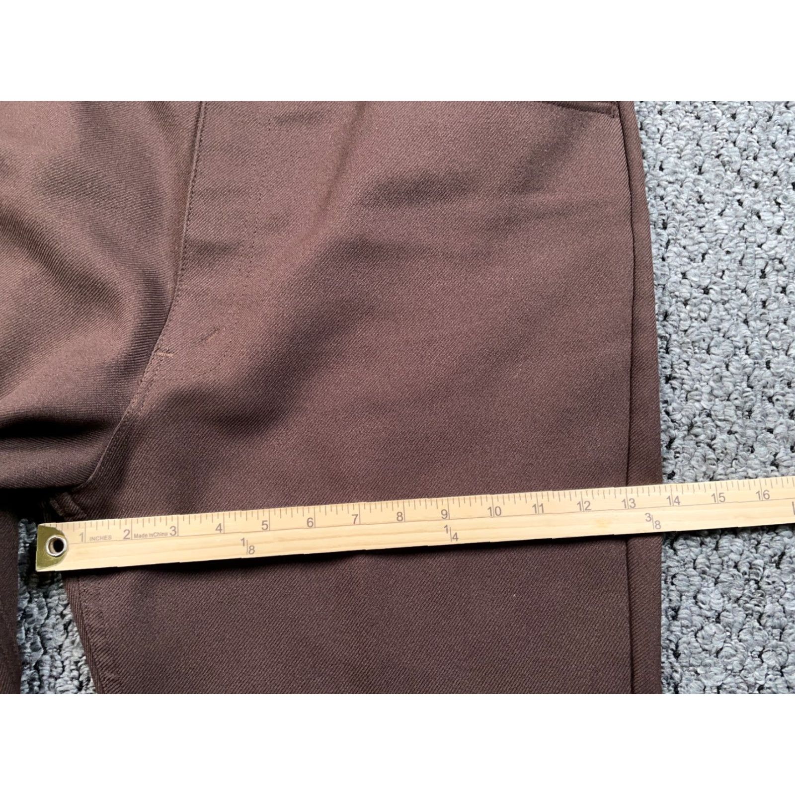 Levi's VINTAGE Levi's Pants Men's 38 x 27 Polyester Brown Zipper Scovill Black Tab Trousers Chino Straight Flat Front 80s Retro Mens Size US 38 / EU 54 - 7 Thumbnail