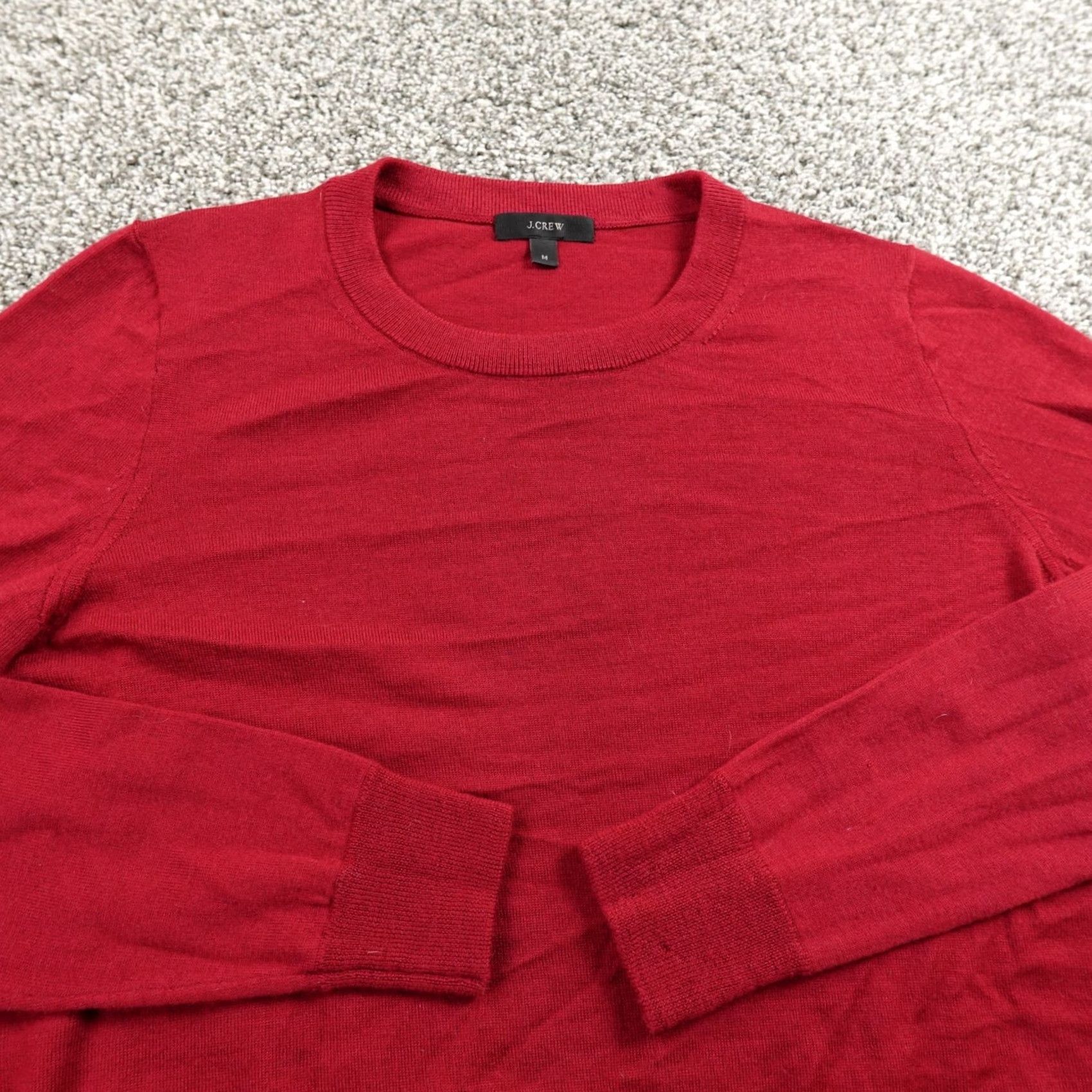 J.Crew J.CREW Sweater Womens M Red Merino Wool Pullover Crewneck Preppy Soft Sweatshirt Casual Workwear Size M / US 6-8 / IT 42-44 - 3 Thumbnail