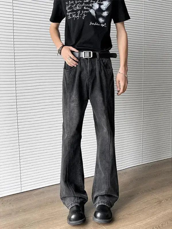 Japanese Brand Retro loose straight leg micro flared jeans Size US 32 / EU 48 - 1 Thumbnail