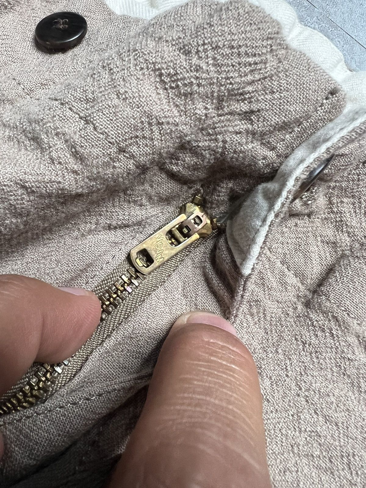 Visvim S/S 20 Jumbo Pastoral Braces Pants Wool Linen Blend