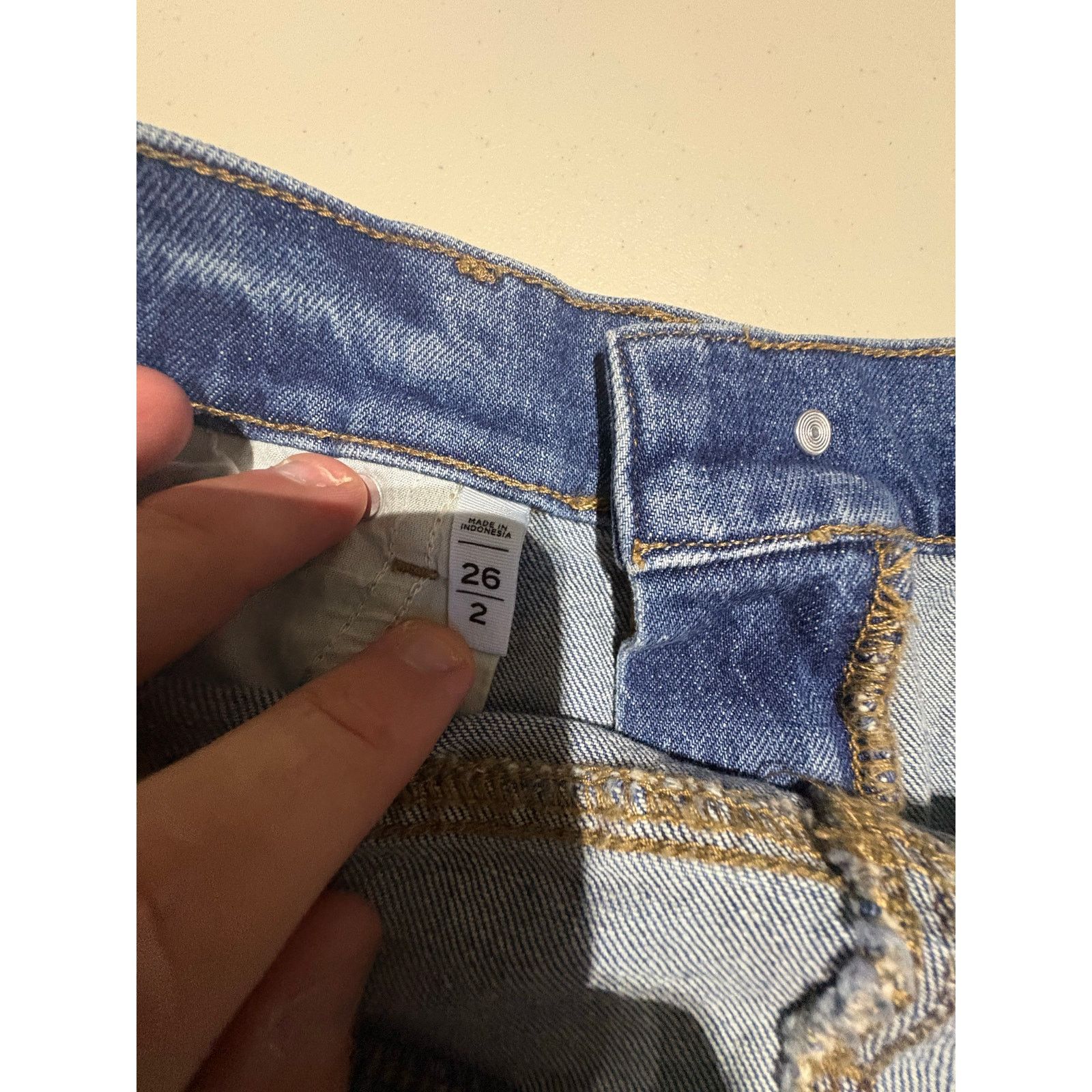 Loft LOFT Womens Denim Cutoff Shorts Size 2 Waist 26 Frayed Hem Size 26" / US 2 / IT 38 - 4 Thumbnail
