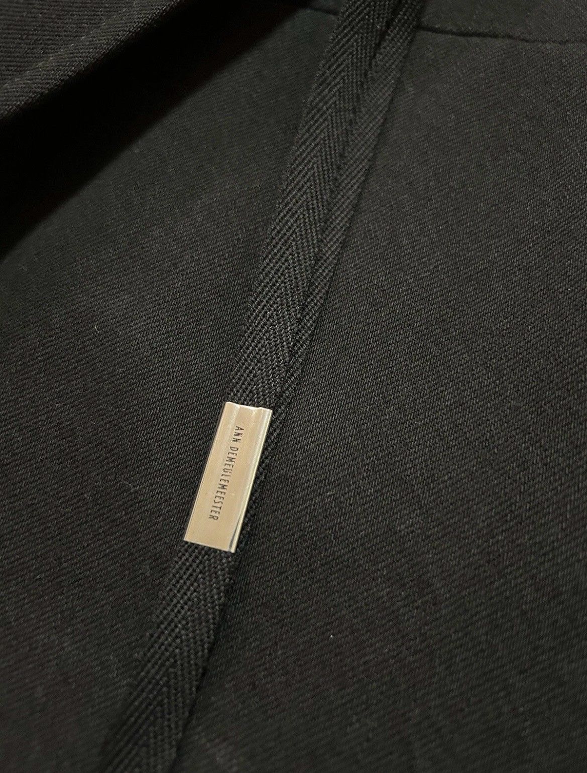 Ann Demeulemeester Black Tailored Heavy Cotton Oversized Slouchy Trench Coat Size US M / EU 48-50 / 2 - 2 Thumbnail